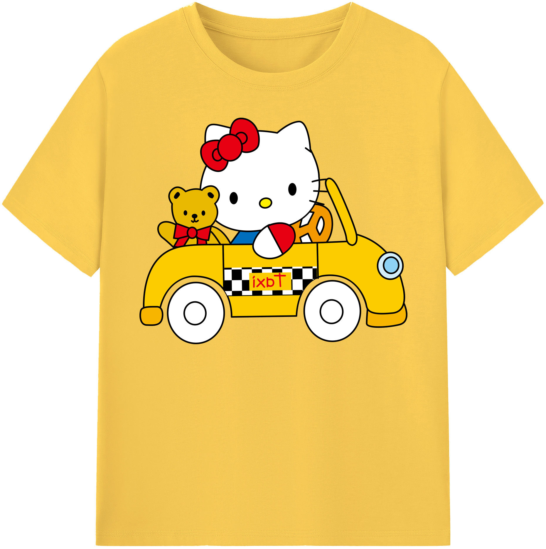 （画像用） Hello Kitty ハローキティ 綿100％半袖Tシャツ（フロントプリント）