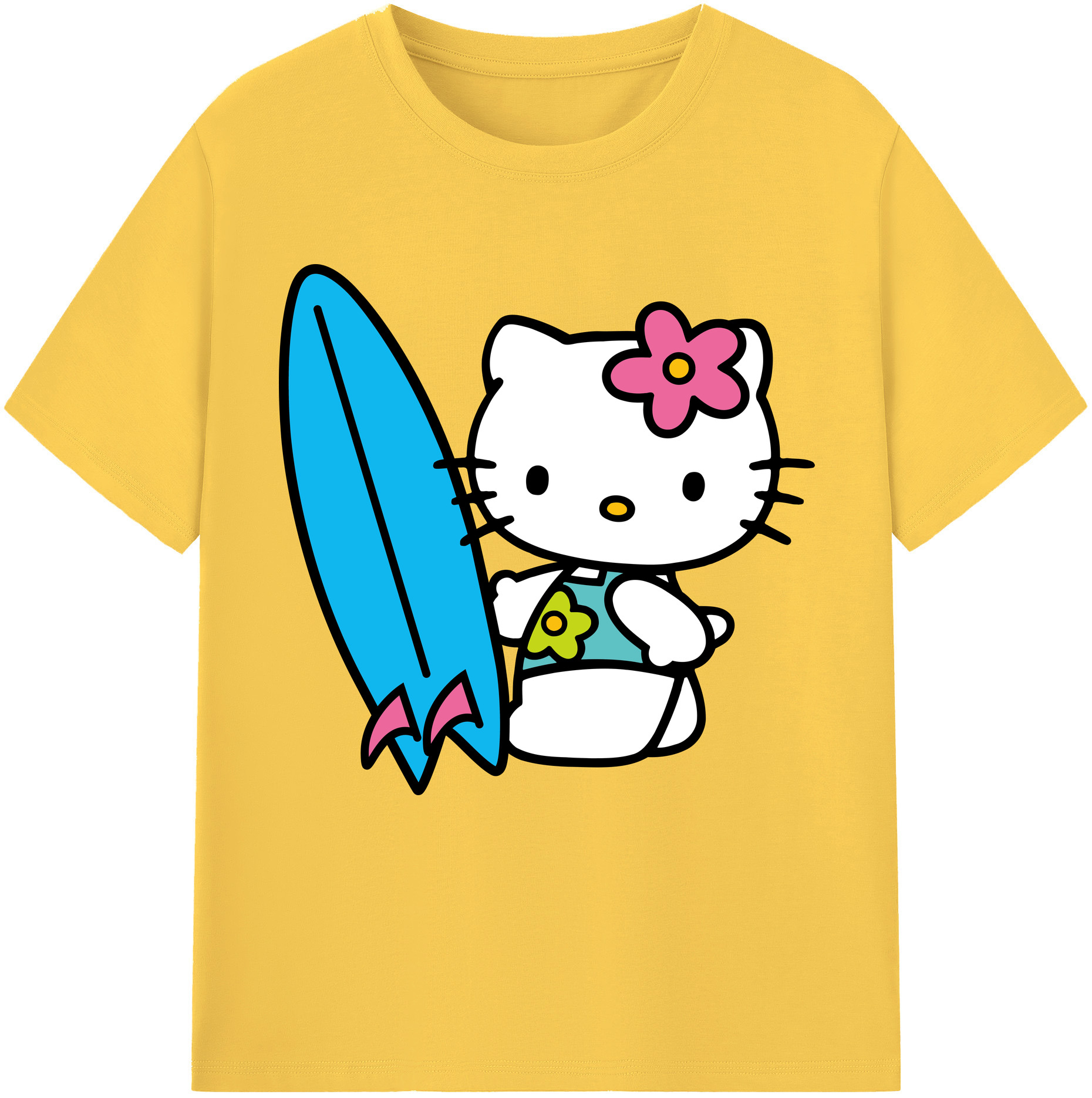 （画像用） Hello Kitty ハローキティ 綿100％半袖Tシャツ（フロントプリント）