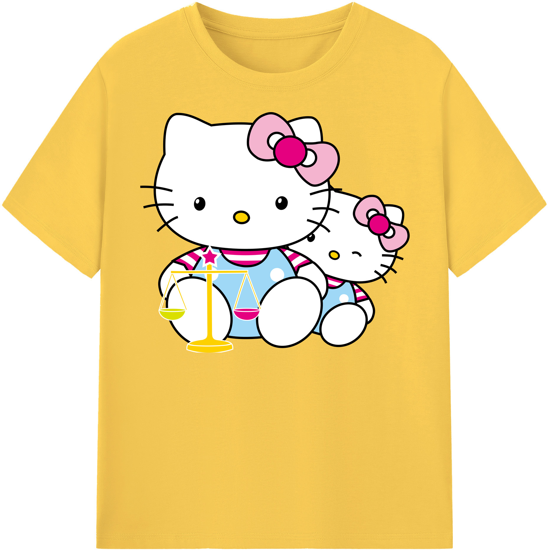 （画像用） Hello Kitty ハローキティ 綿100％半袖Tシャツ（フロントプリント）