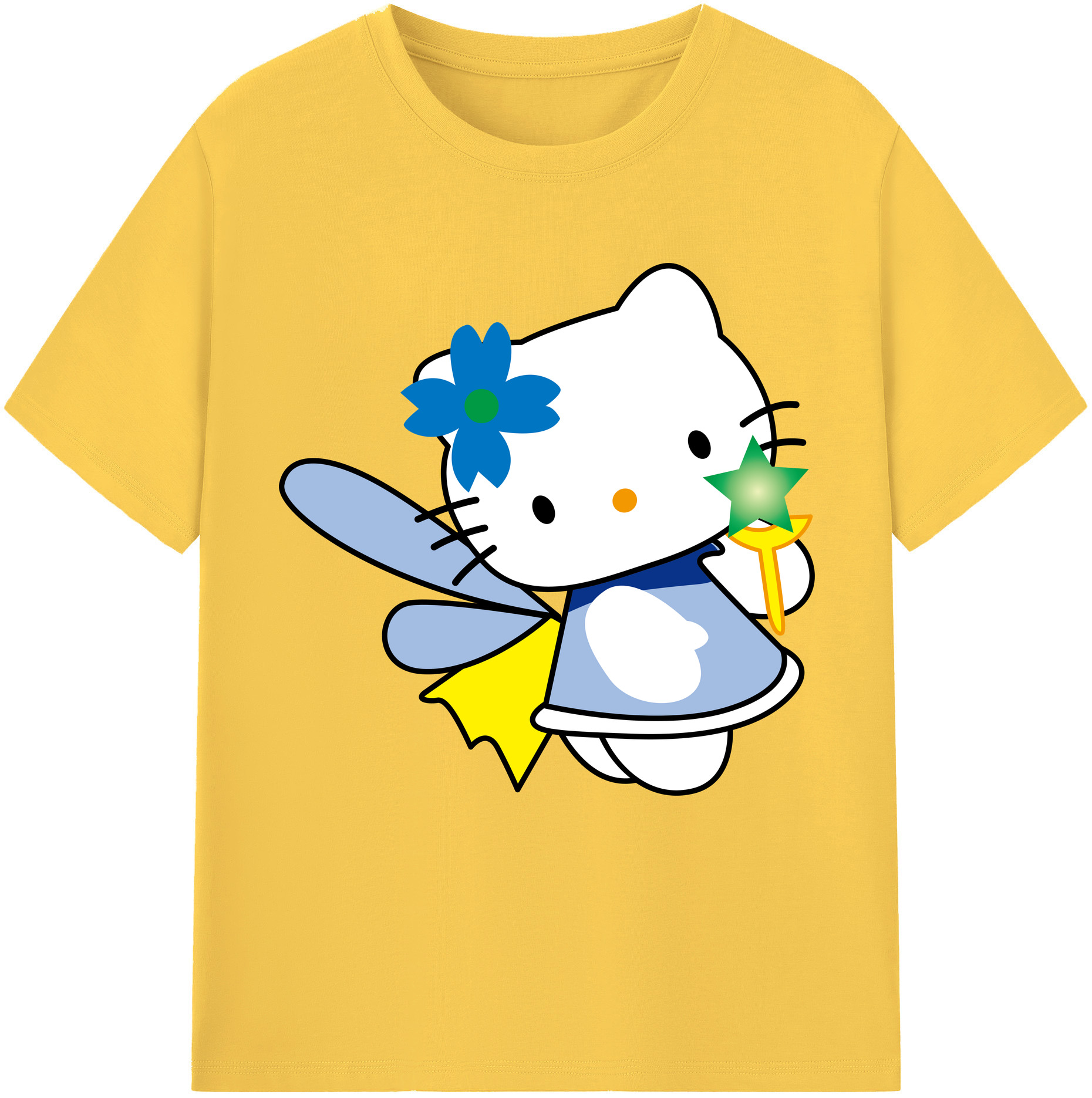 （画像用） Hello Kitty ハローキティ 綿100％半袖Tシャツ（フロントプリント）