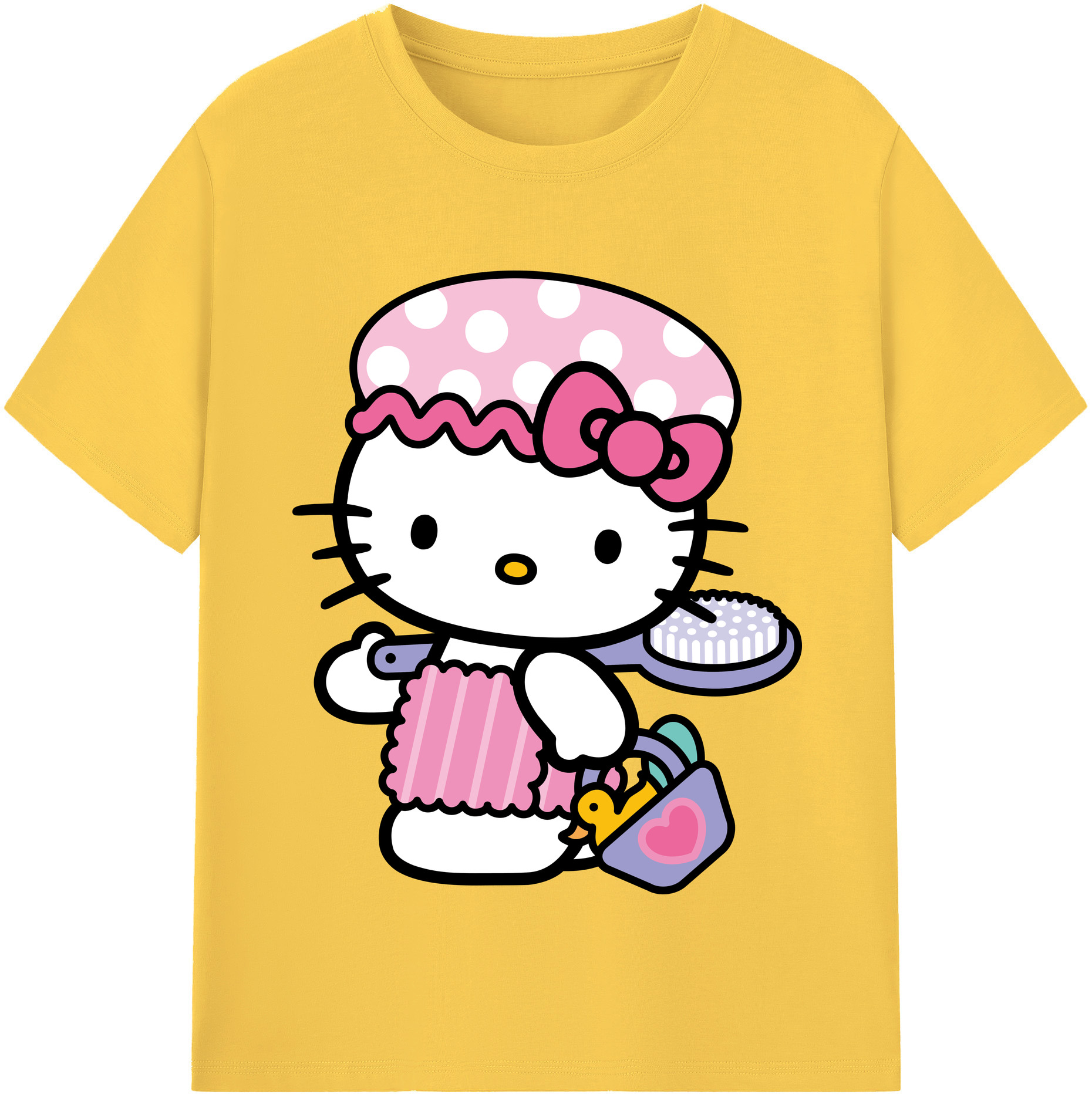 （画像用） Hello Kitty ハローキティ 綿100％半袖Tシャツ（フロントプリント）