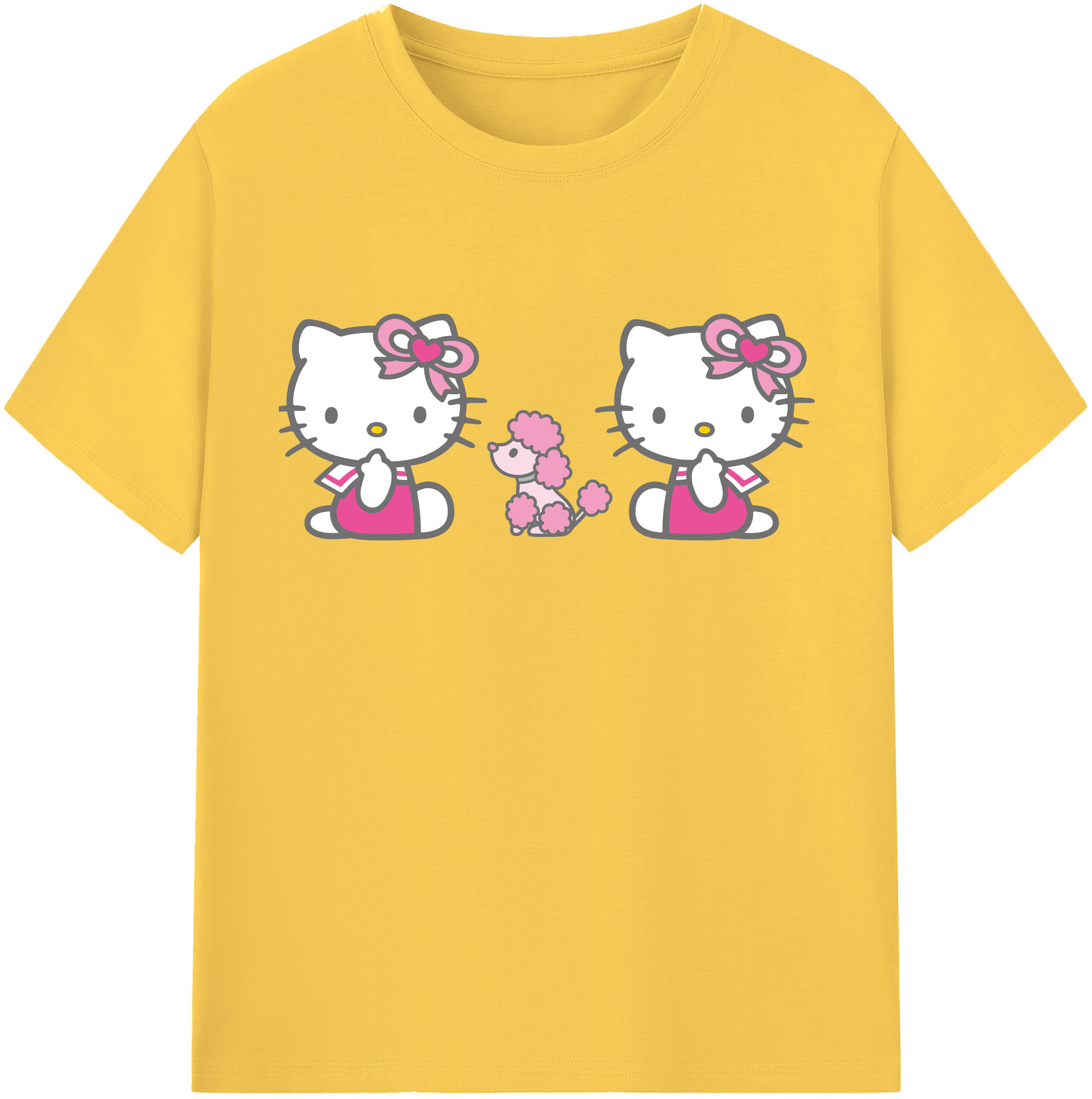 （画像用） Hello Kitty ハローキティ 綿100％半袖Tシャツ（フロントプリント）