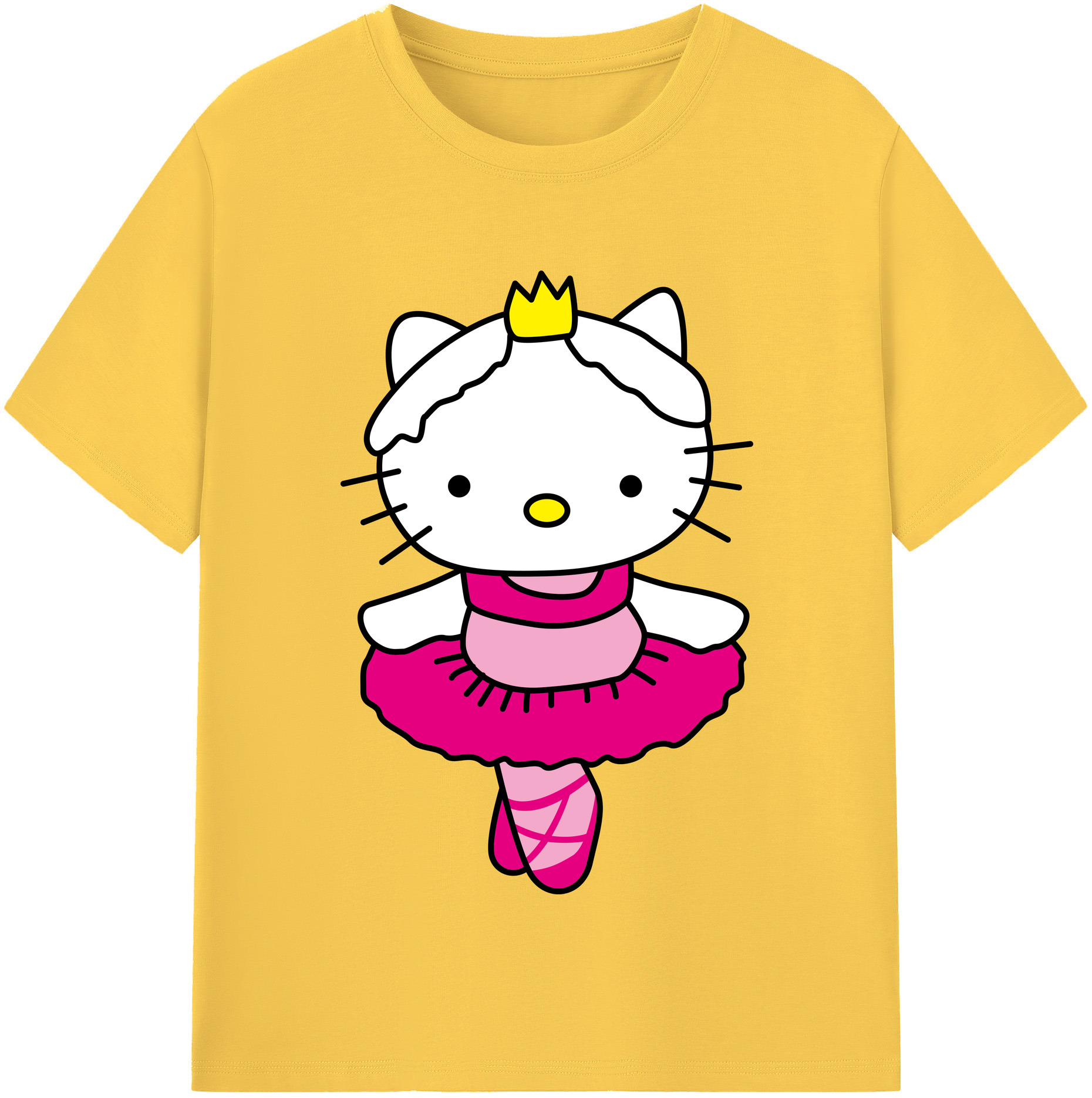 （画像用） Hello Kitty ハローキティ 綿100％半袖Tシャツ（フロントプリント）