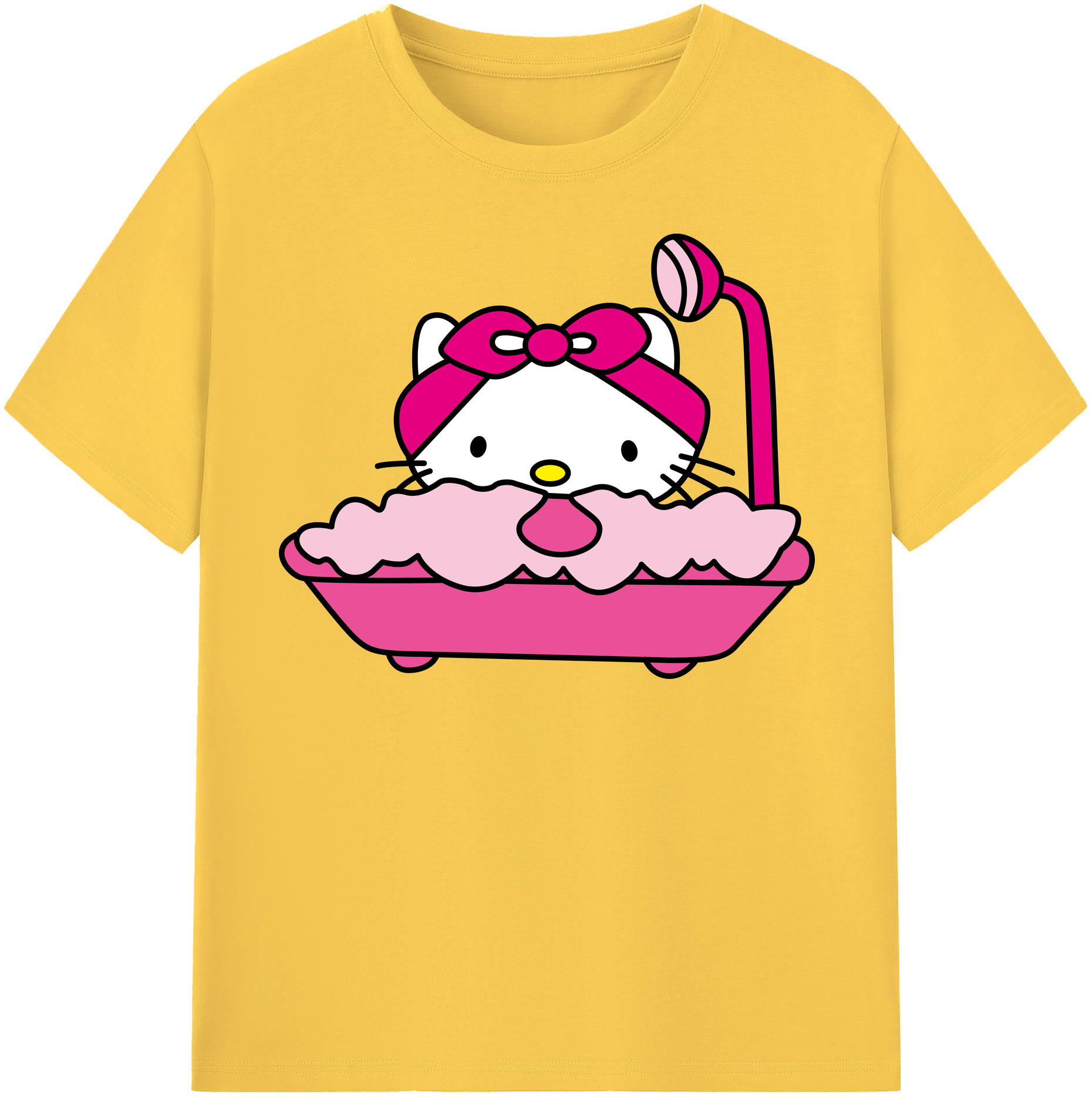 （画像用） Hello Kitty ハローキティ 綿100％半袖Tシャツ（フロントプリント）