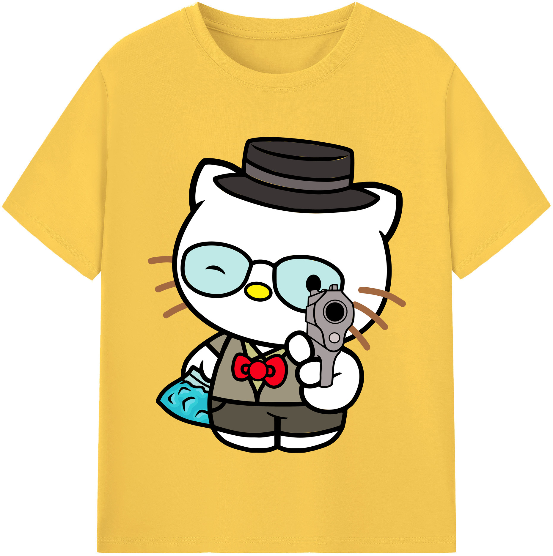 （画像用） Hello Kitty ハローキティ 綿100％半袖Tシャツ（フロントプリント）