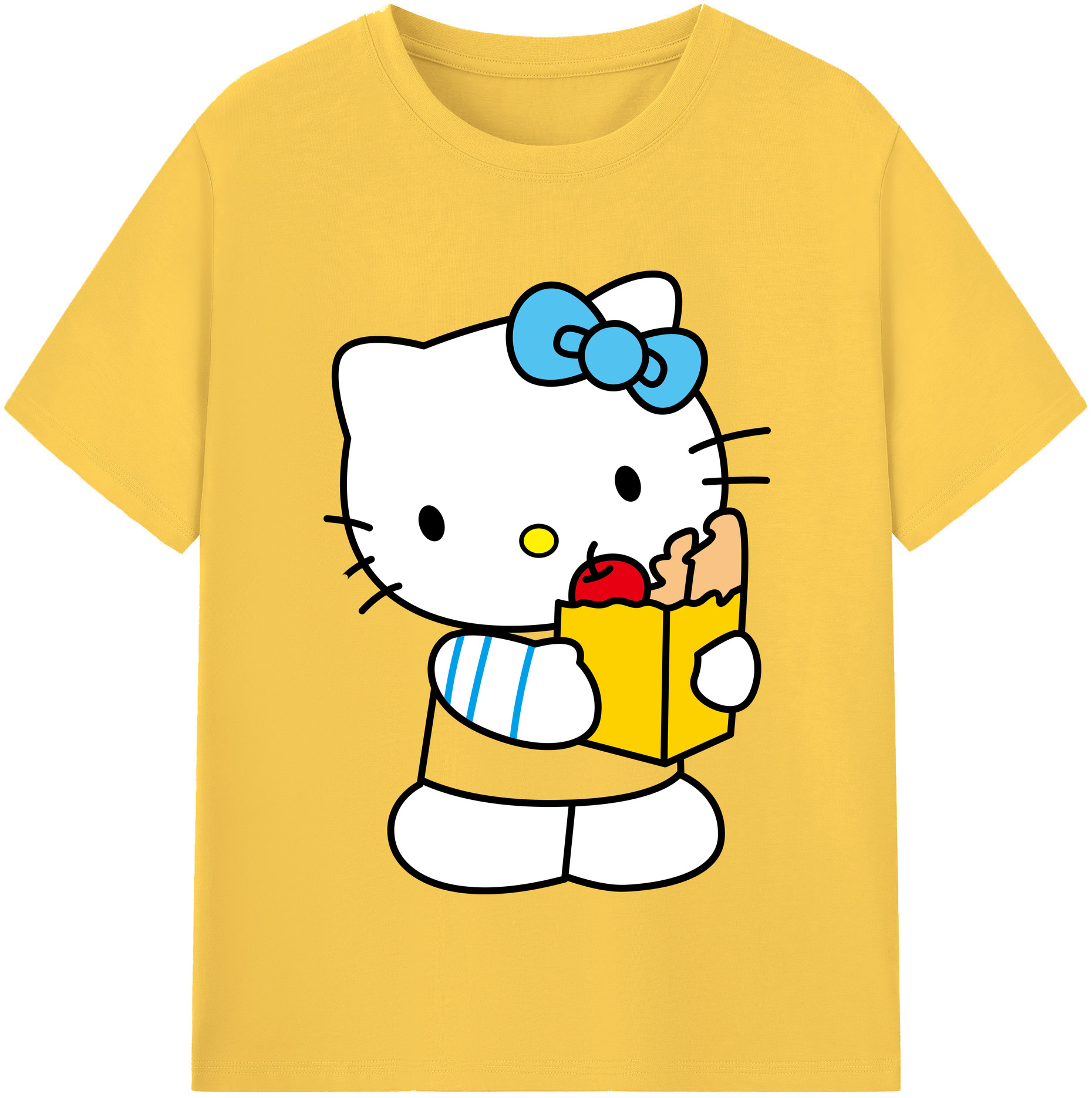 （画像用） Hello Kitty ハローキティ 綿100％半袖Tシャツ（フロントプリント）