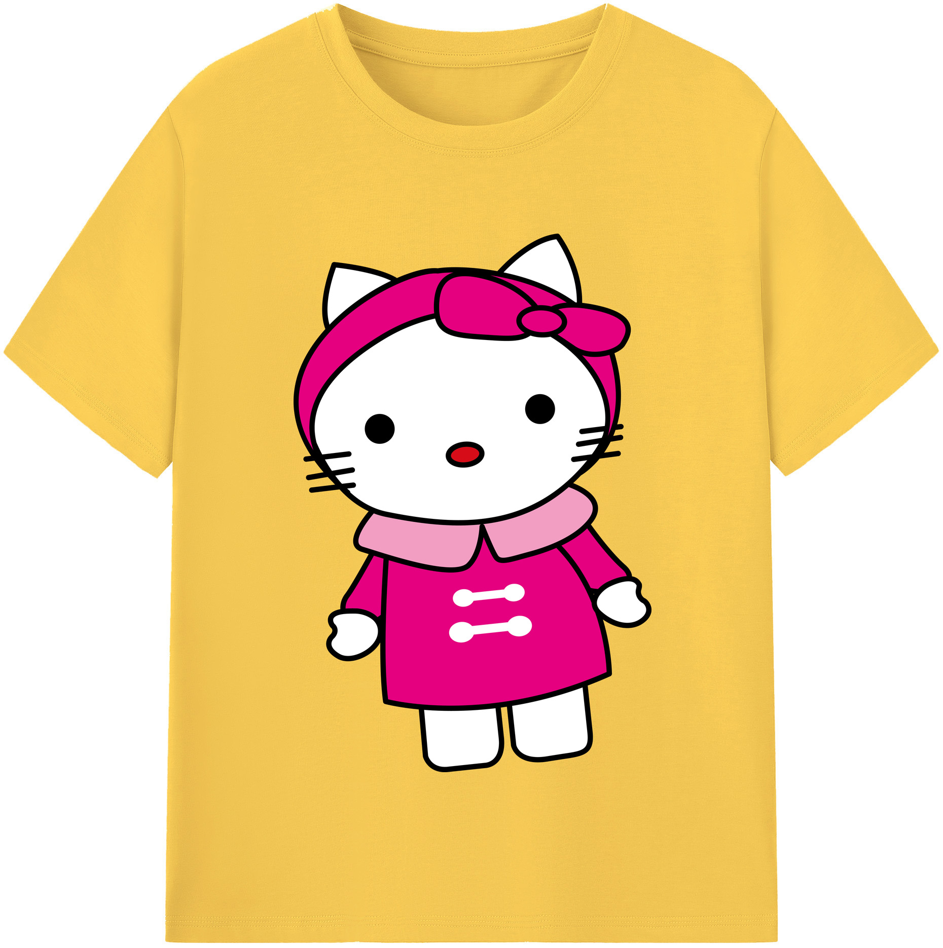 （画像用） Hello Kitty ハローキティ 綿100％半袖Tシャツ（フロントプリント）