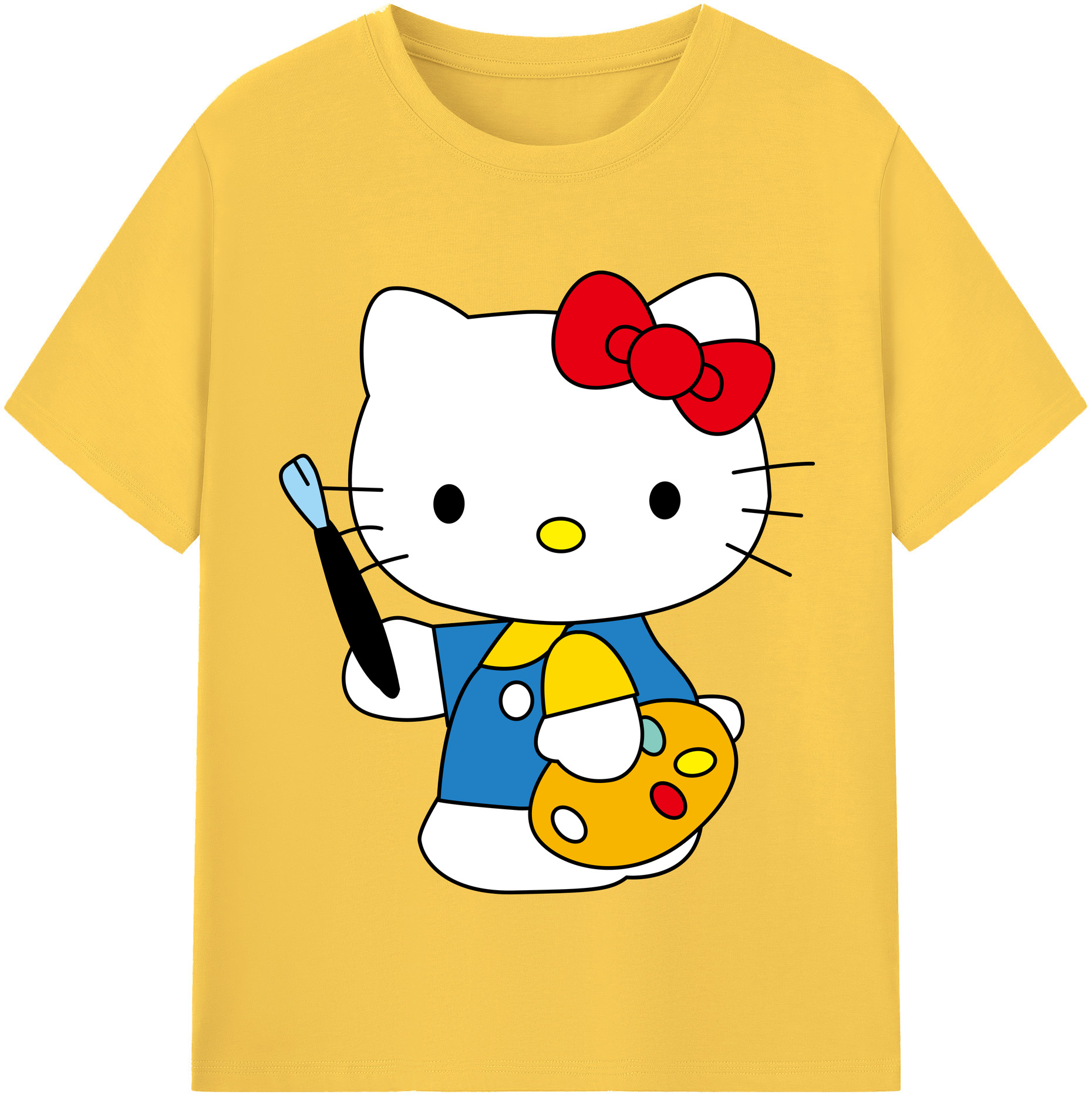 （画像用） Hello Kitty ハローキティ 綿100％半袖Tシャツ（フロントプリント）
