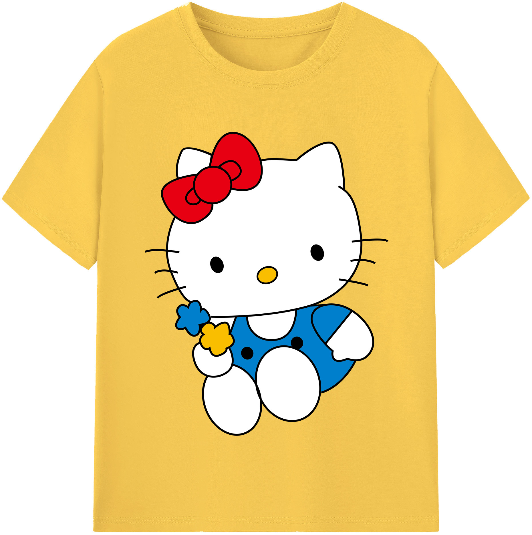 （画像用） Hello Kitty ハローキティ 綿100％半袖Tシャツ（フロントプリント）
