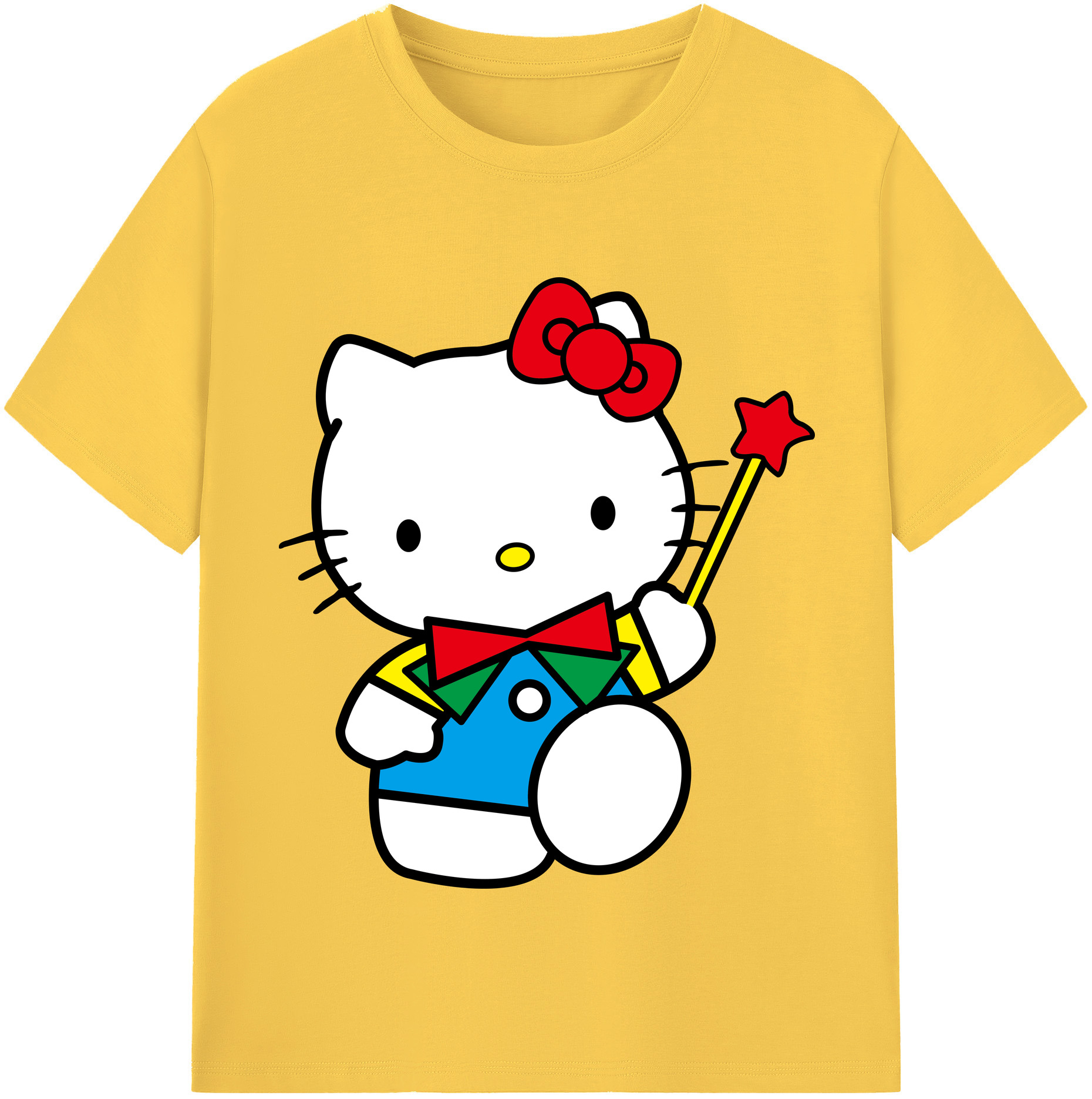 （画像用） Hello Kitty ハローキティ 綿100％半袖Tシャツ（フロントプリント）