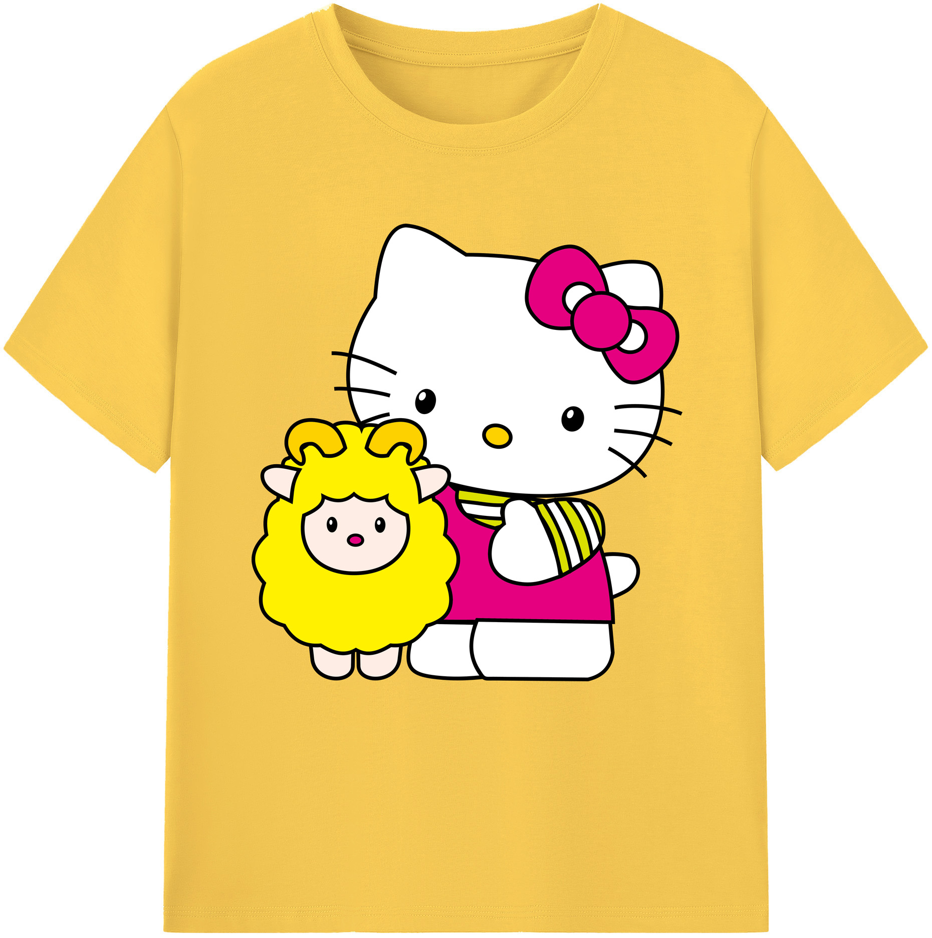 （画像用） Hello Kitty ハローキティ 綿100％半袖Tシャツ（フロントプリント）