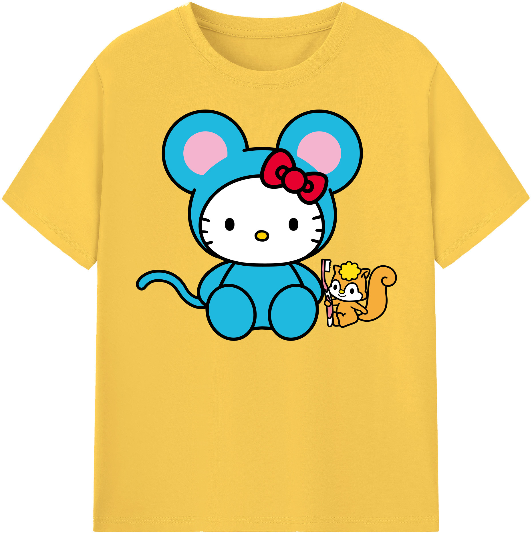 （画像用） Hello Kitty ハローキティ 綿100％半袖Tシャツ（フロントプリント）