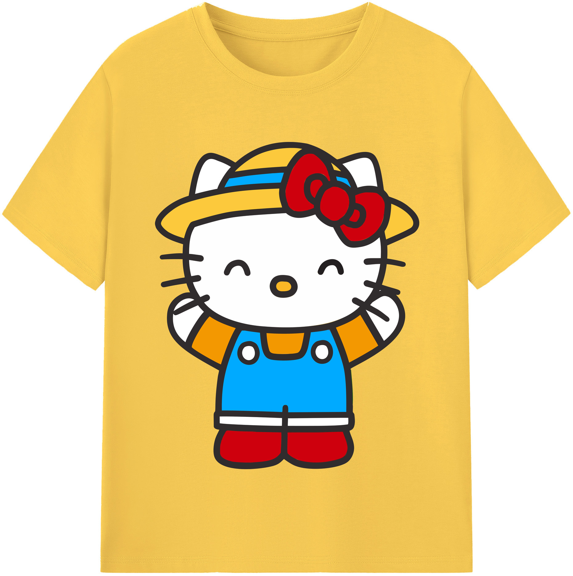 （画像用） Hello Kitty ハローキティ 綿100％半袖Tシャツ（フロントプリント）