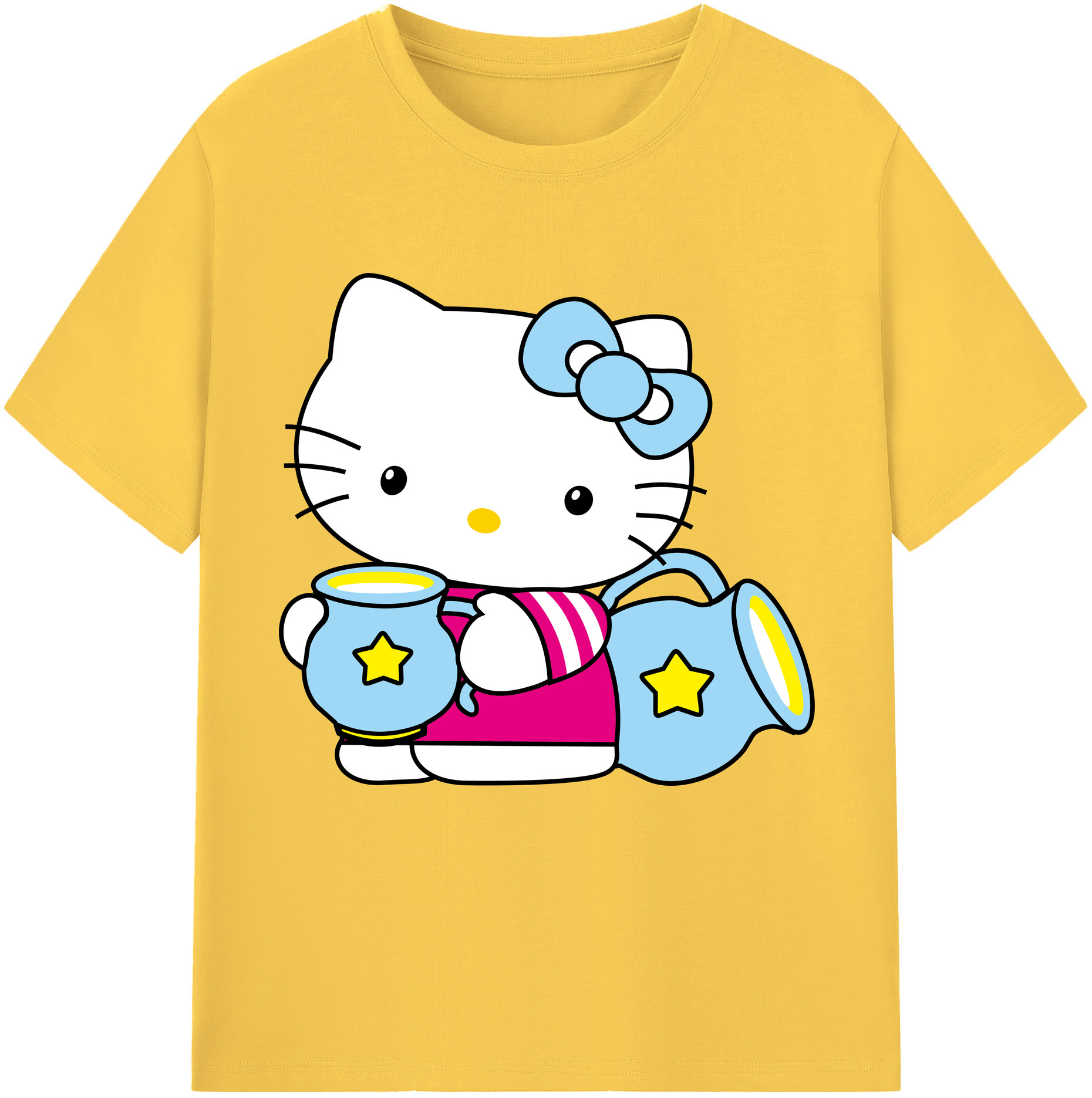 （画像用） Hello Kitty ハローキティ 綿100％半袖Tシャツ（フロントプリント）