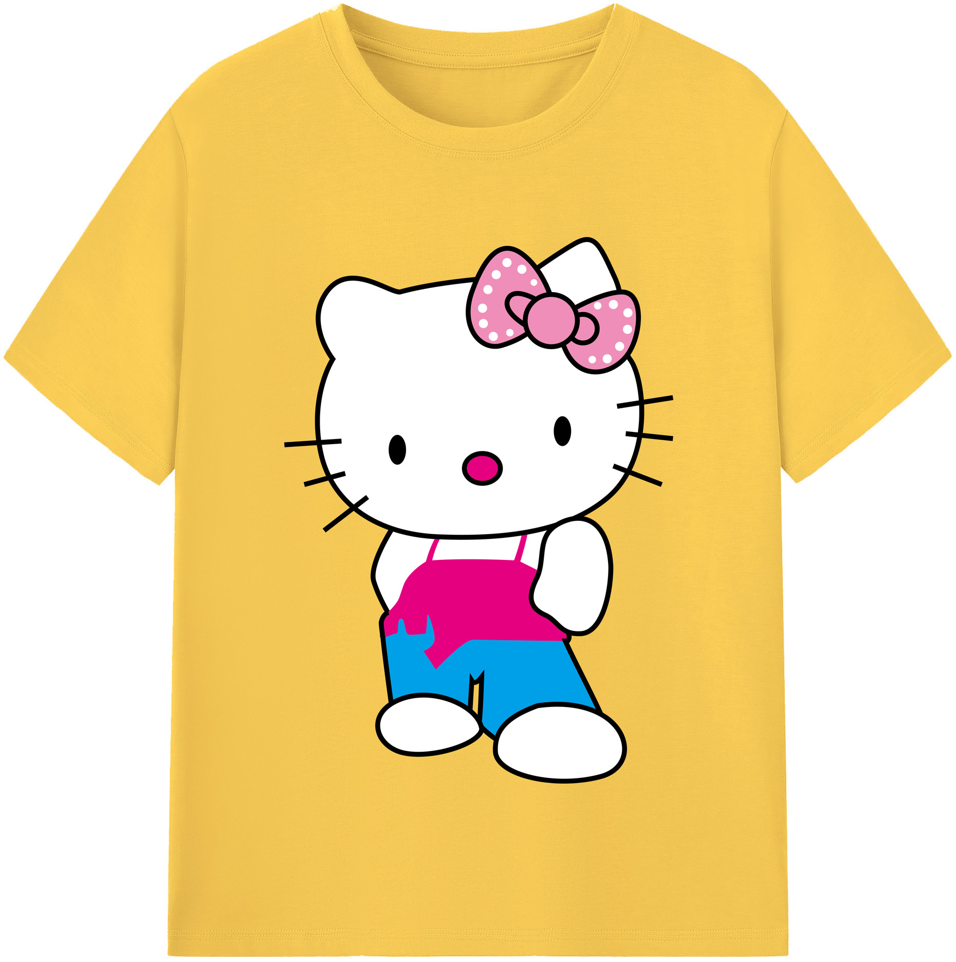 （画像用） Hello Kitty ハローキティ 綿100％半袖Tシャツ（フロントプリント）