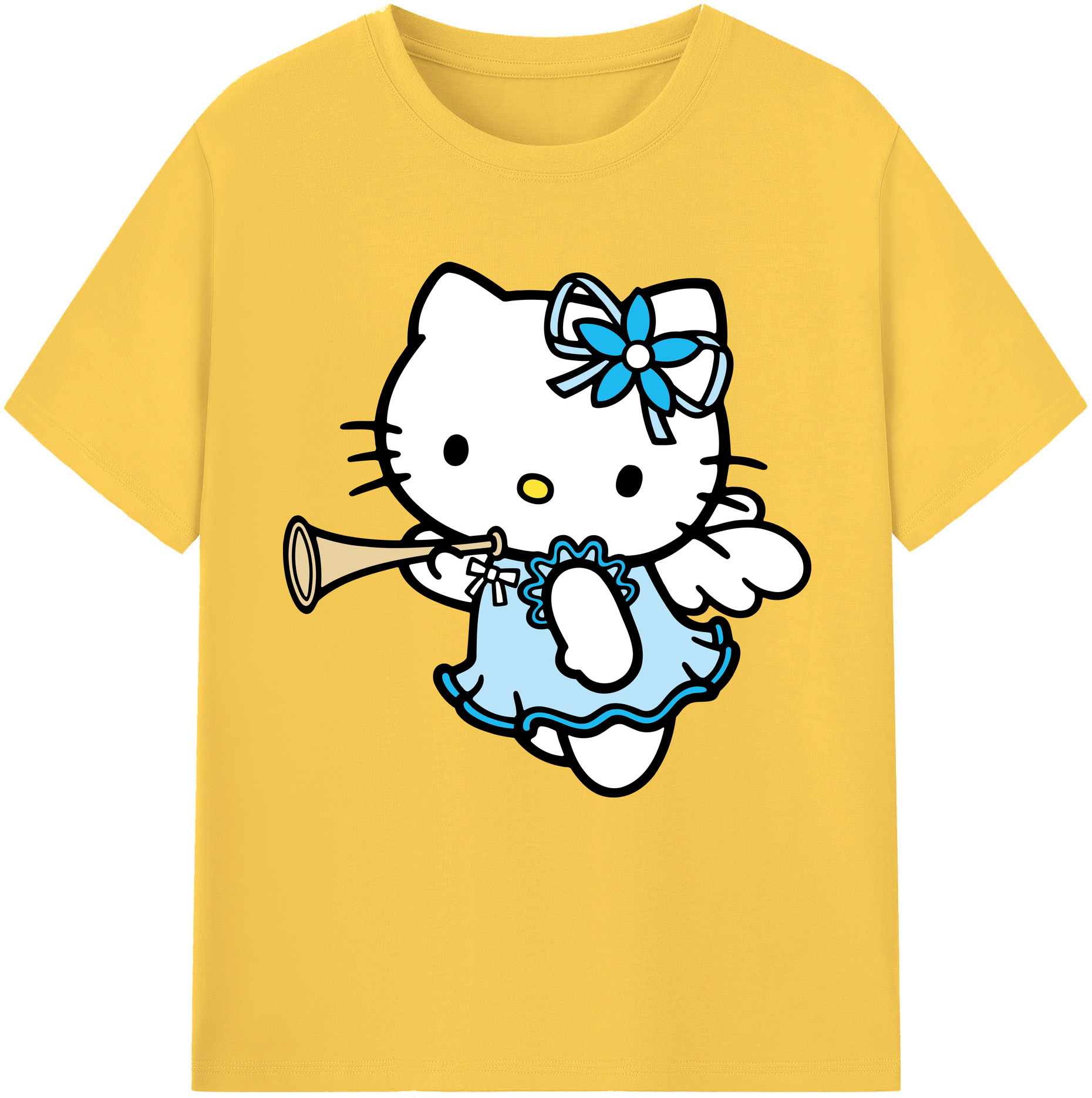 （画像用） Hello Kitty ハローキティ 綿100％半袖Tシャツ（フロントプリント）