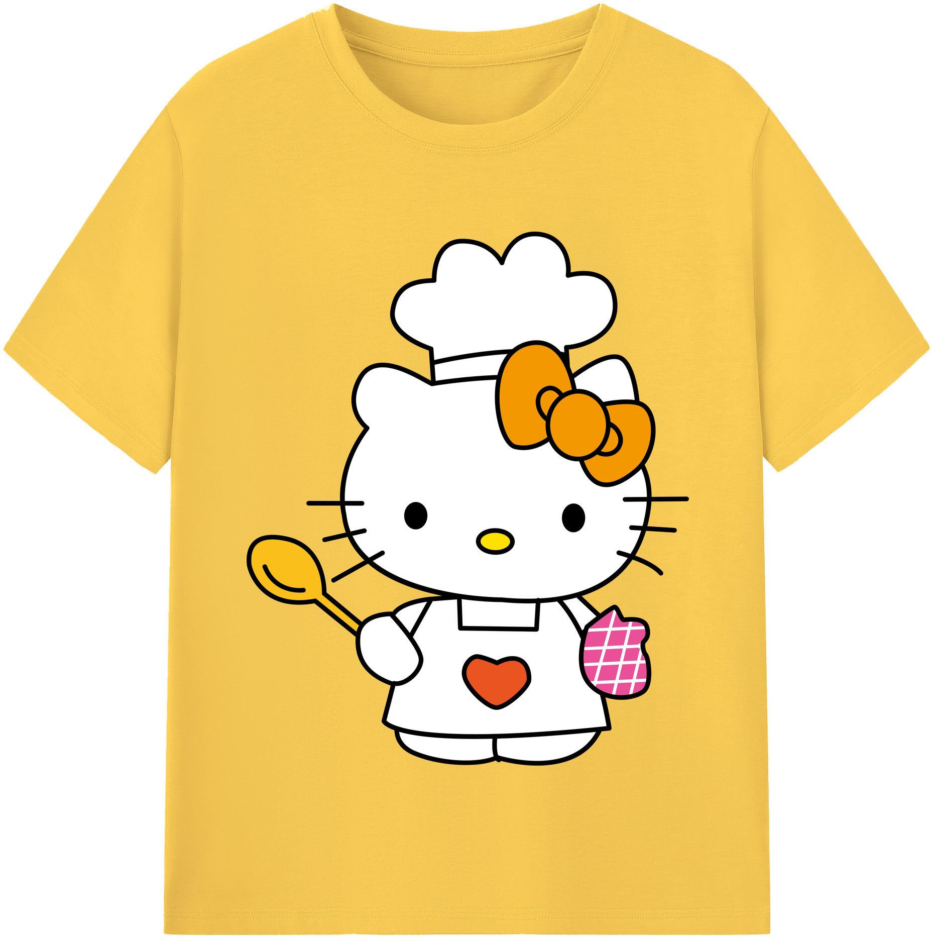 （画像用） Hello Kitty ハローキティ 綿100％半袖Tシャツ（フロントプリント）