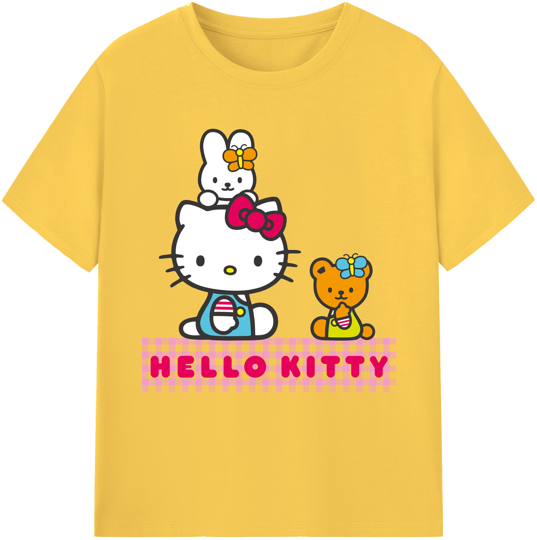（画像用） Hello Kitty ハローキティ 綿100％半袖Tシャツ（フロントプリント）