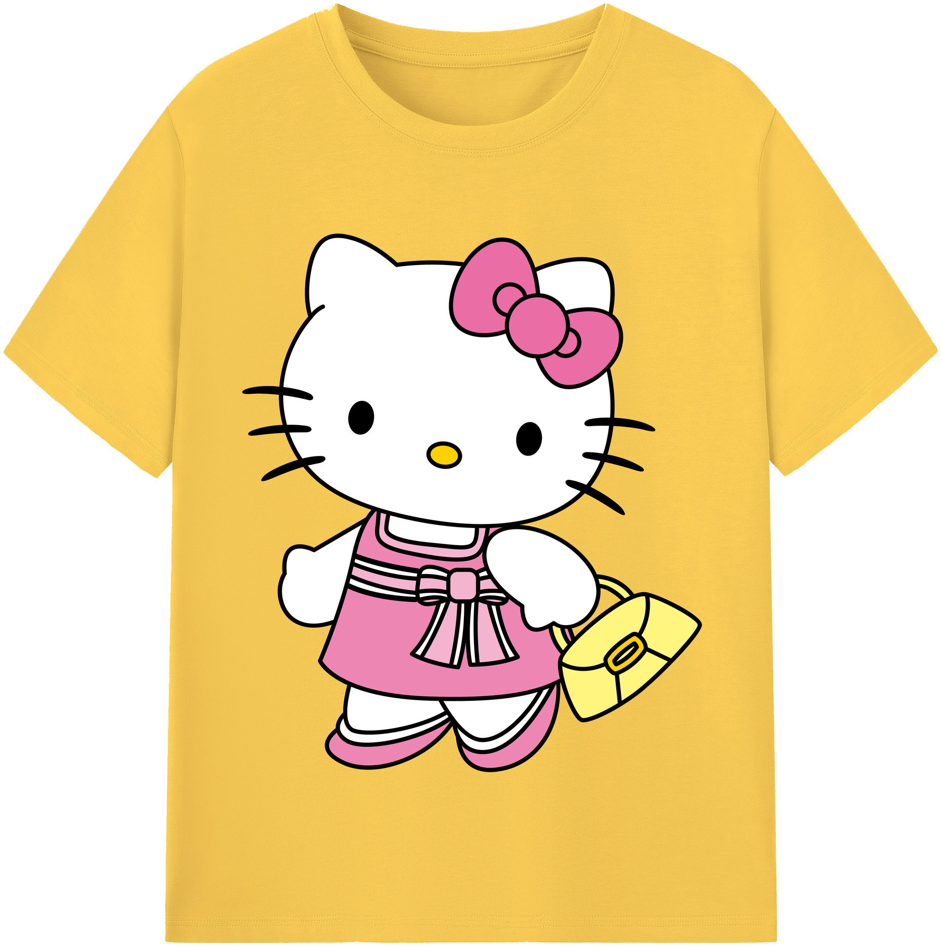 （画像用） Hello Kitty ハローキティ 綿100％半袖Tシャツ（フロントプリント）