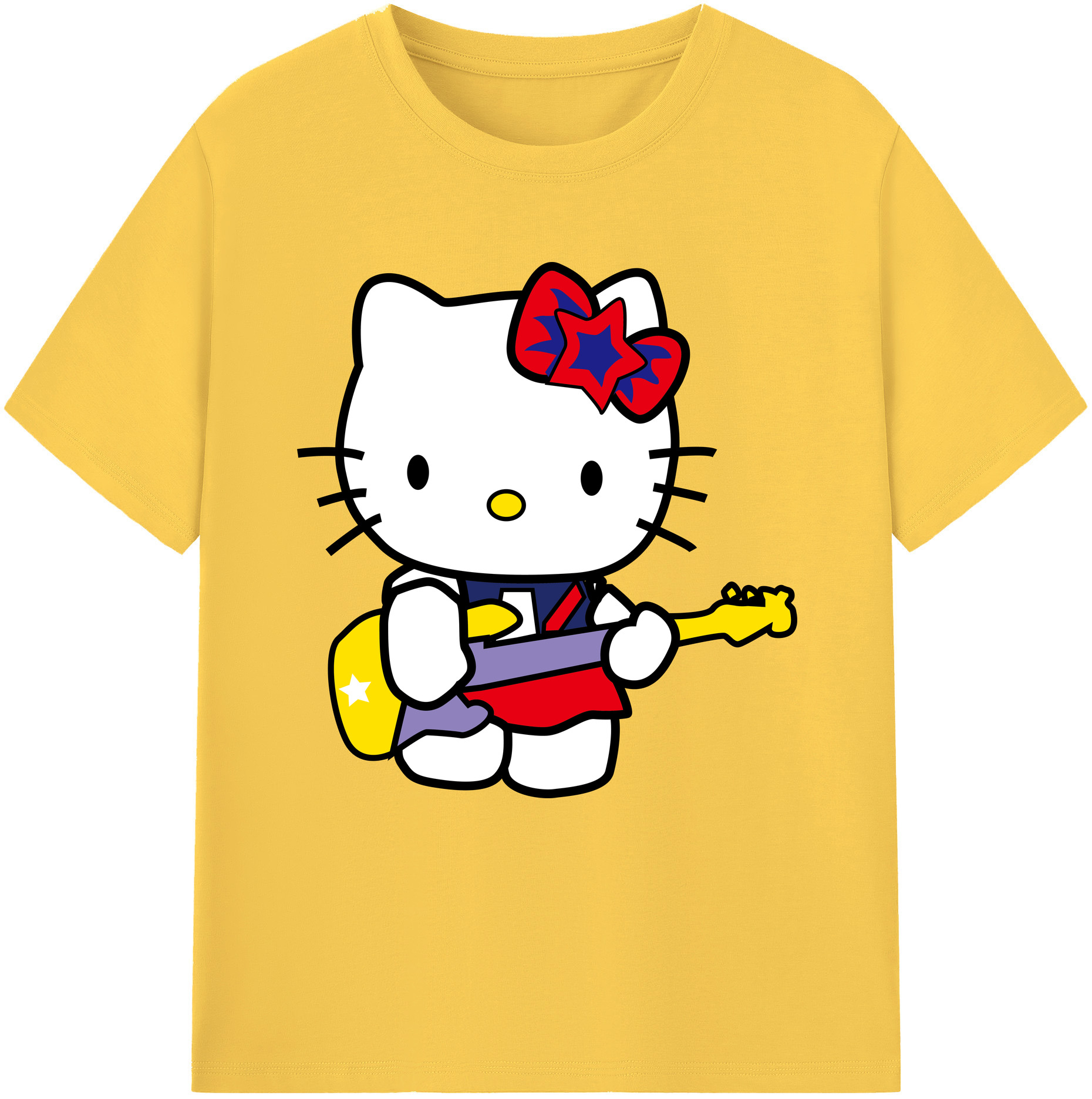（画像用） Hello Kitty ハローキティ 綿100％半袖Tシャツ（フロントプリント）