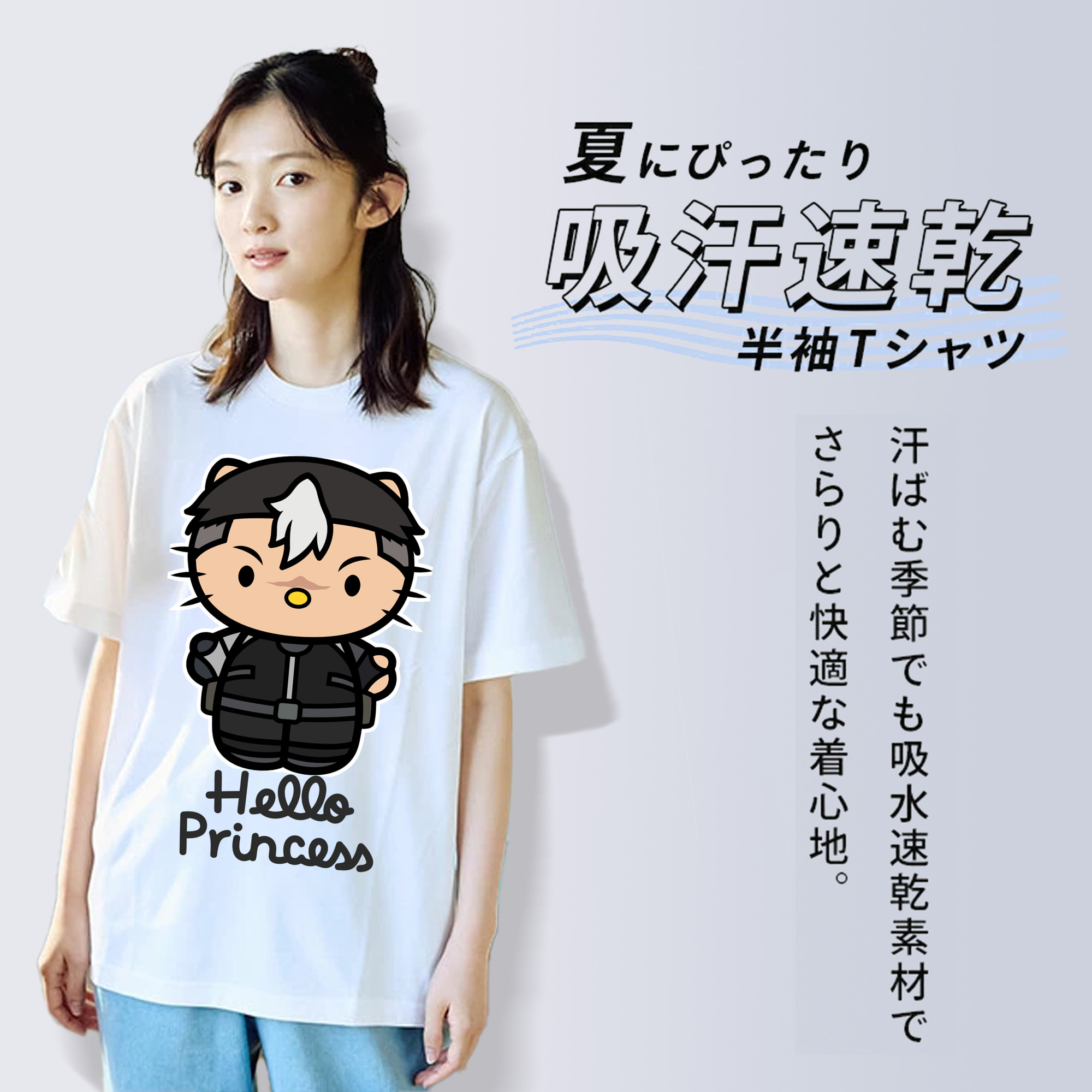 Hello Kitty ハローキティ 綿100％半袖Tシャツ（フロントプリント）