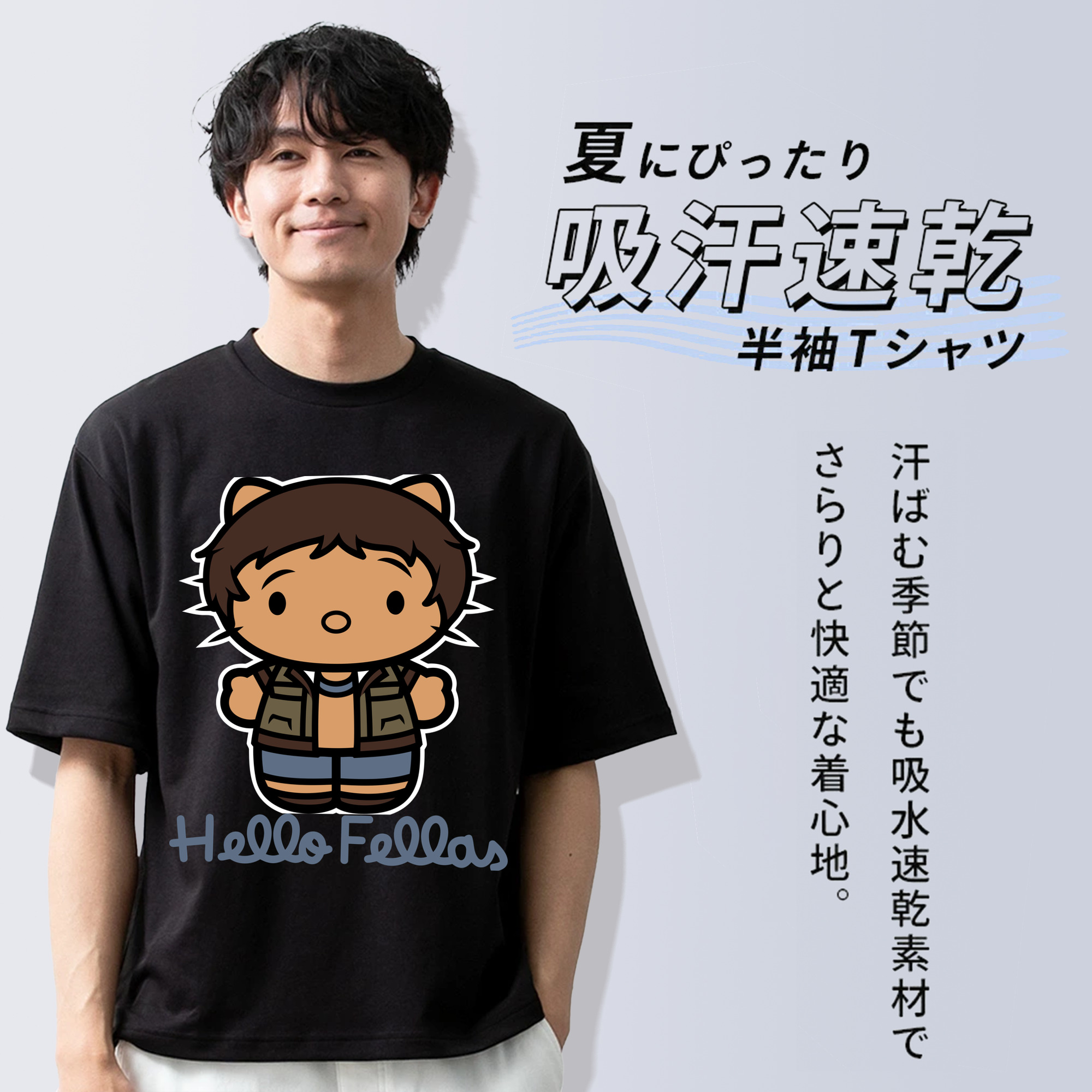 Hello Kitty ハローキティ 綿100％半袖Tシャツ（フロントプリント）
