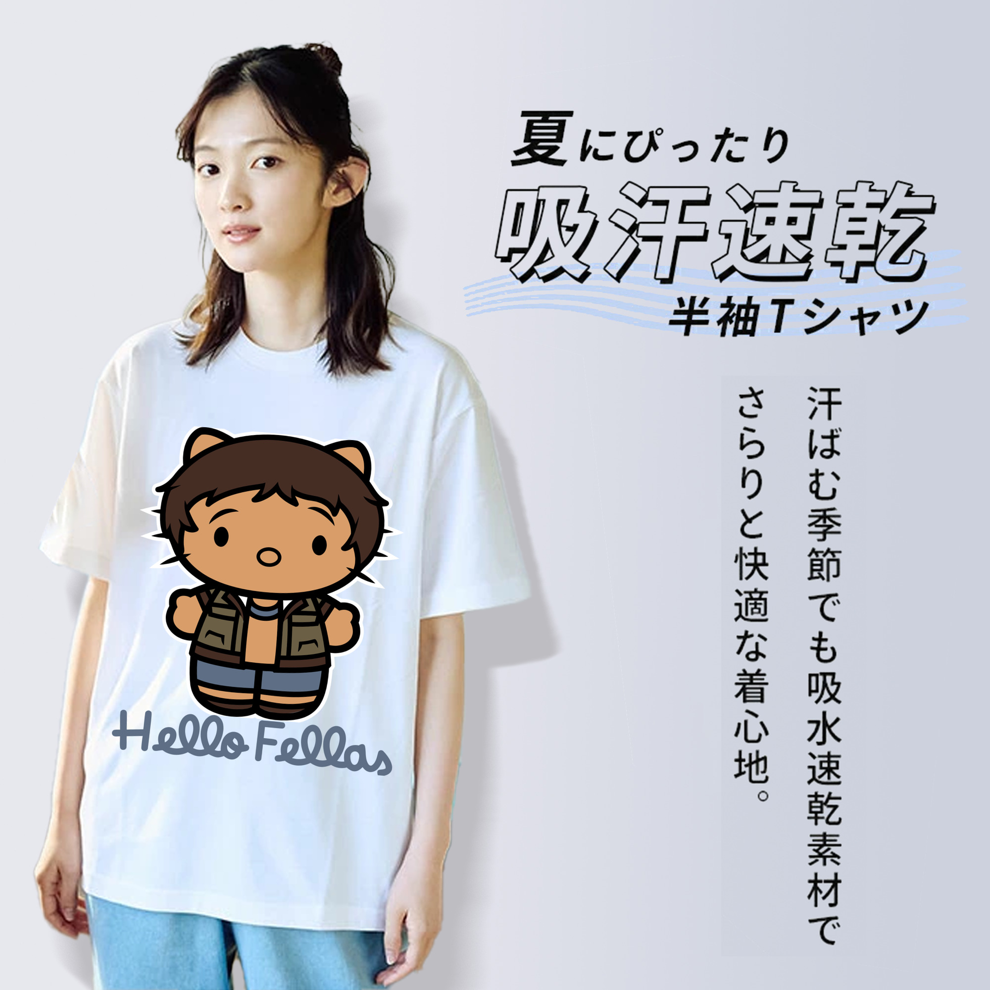 Hello Kitty ハローキティ 綿100％半袖Tシャツ（フロントプリント）