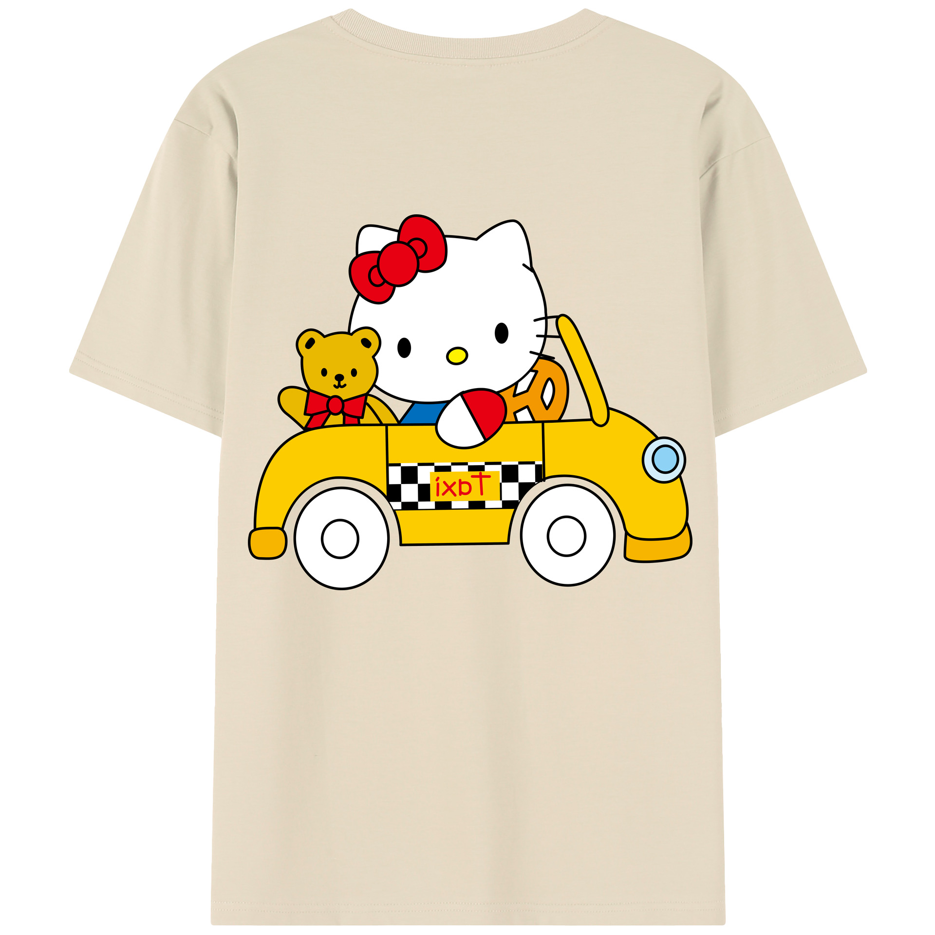 （画像用） Hello Kitty ハローキティ 綿100％半袖Tシャツ（背面プリント）