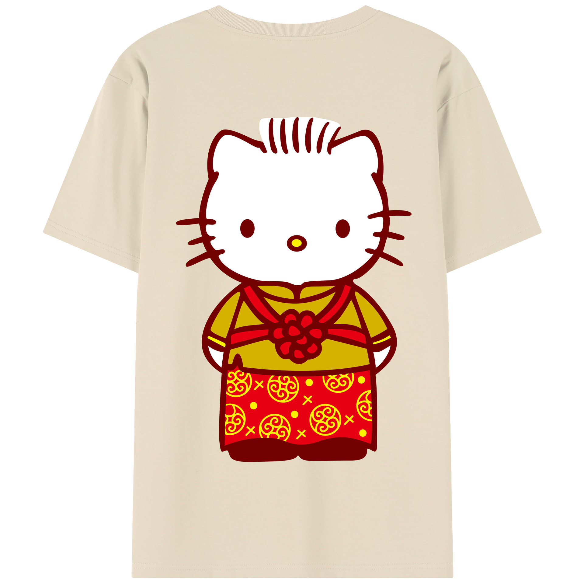 （画像用） Hello Kitty ハローキティ 綿100％半袖Tシャツ（背面プリント）