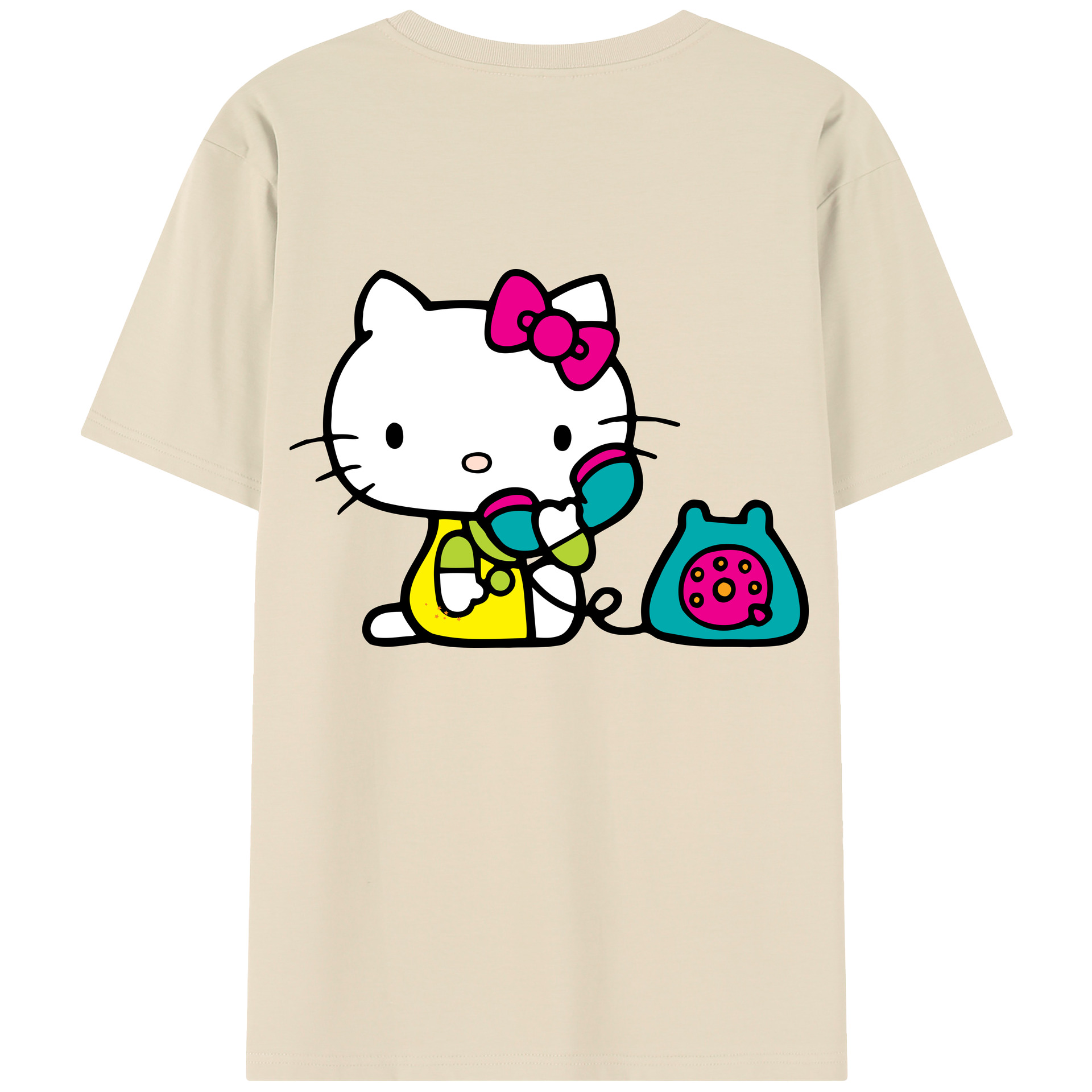 （画像用） Hello Kitty ハローキティ 綿100％半袖Tシャツ（背面プリント）