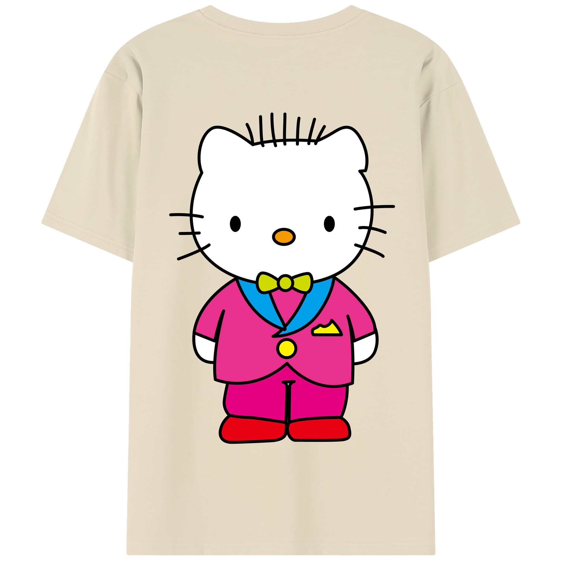 （画像用） Hello Kitty ハローキティ 綿100％半袖Tシャツ（背面プリント）