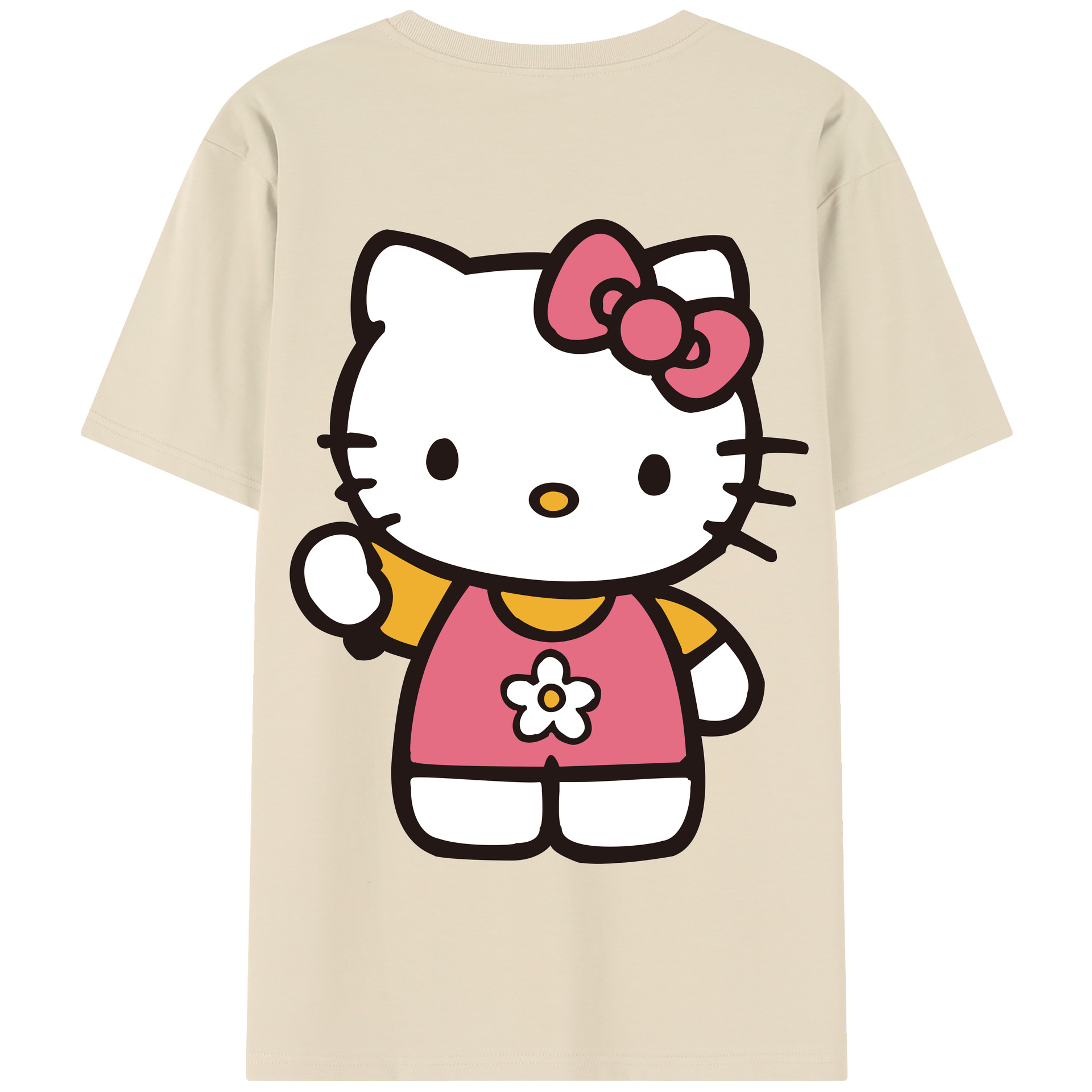 （画像用） Hello Kitty ハローキティ 綿100％半袖Tシャツ（背面プリント）