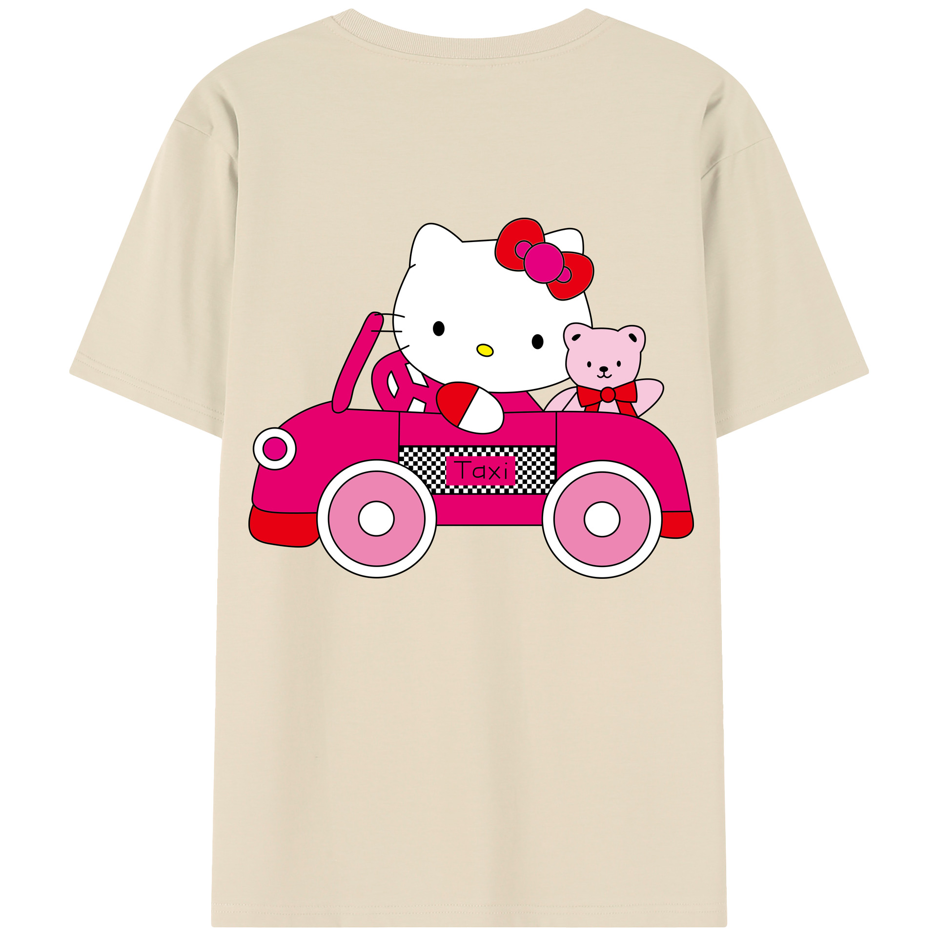 （画像用） Hello Kitty ハローキティ 綿100％半袖Tシャツ（背面プリント）