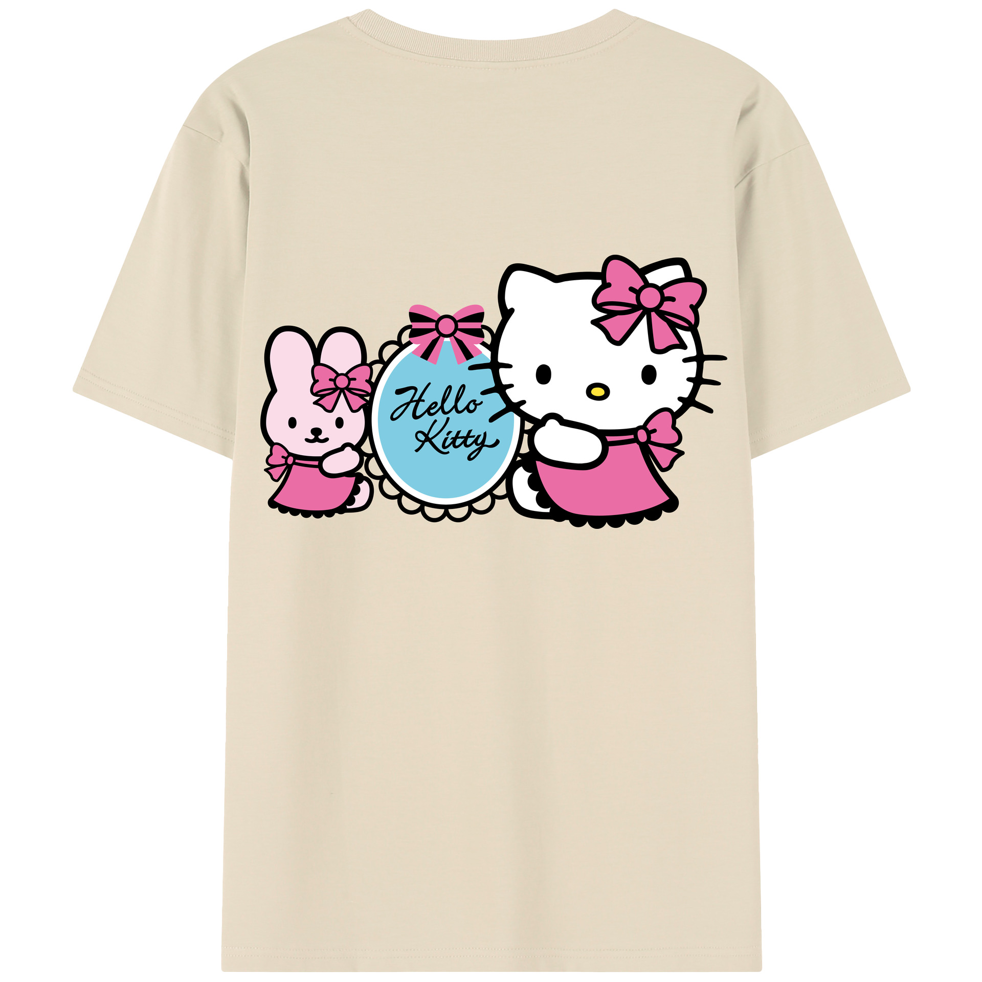 （画像用） Hello Kitty ハローキティ 綿100％半袖Tシャツ（背面プリント）