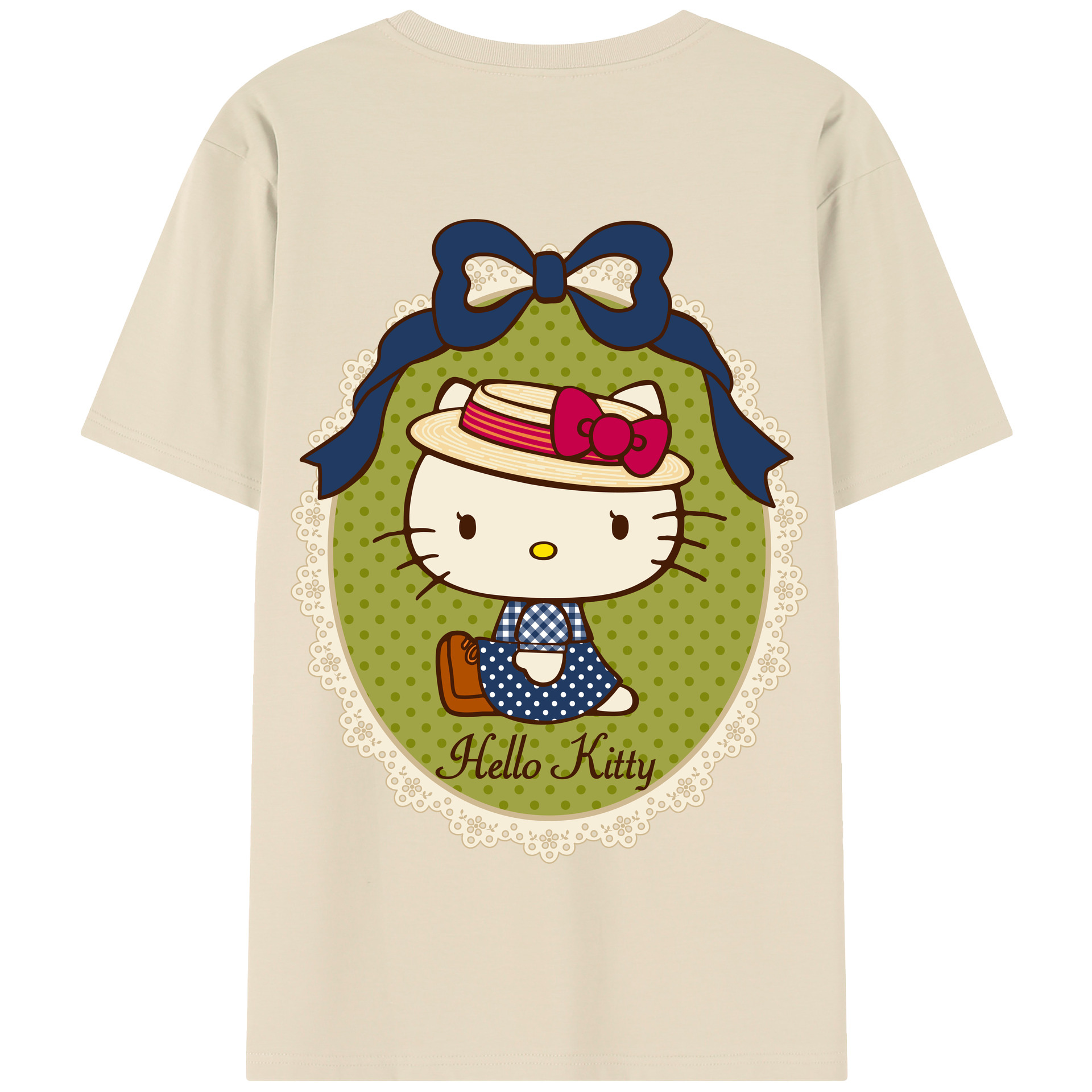 （画像用） Hello Kitty ハローキティ 綿100％半袖Tシャツ（背面プリント）