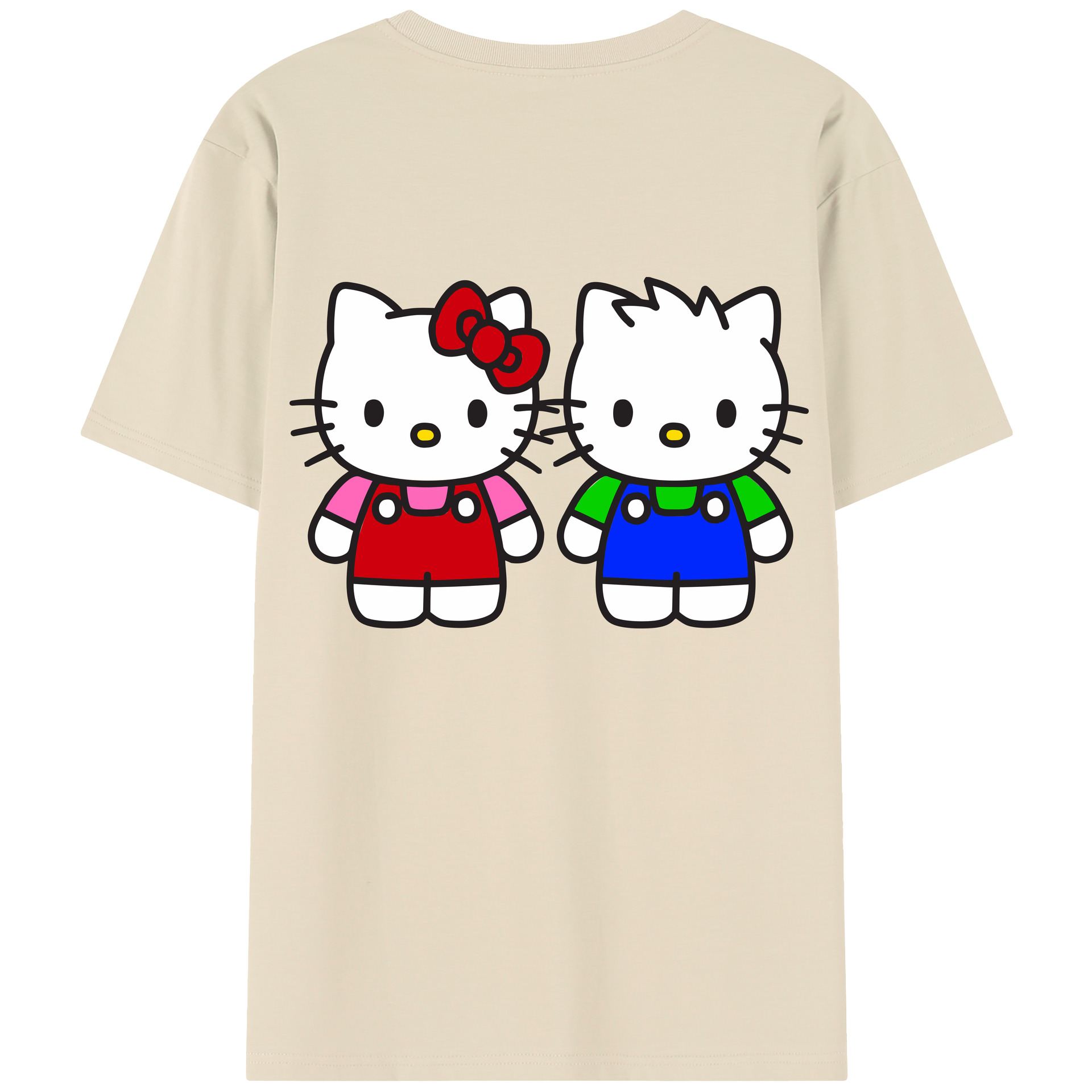 （画像用） Hello Kitty ハローキティ 綿100％半袖Tシャツ（背面プリント）