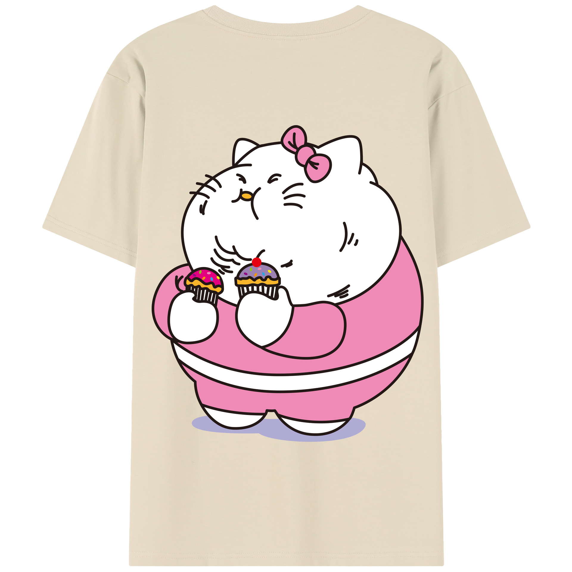 （画像用） Hello Kitty ハローキティ 綿100％半袖Tシャツ（背面プリント）