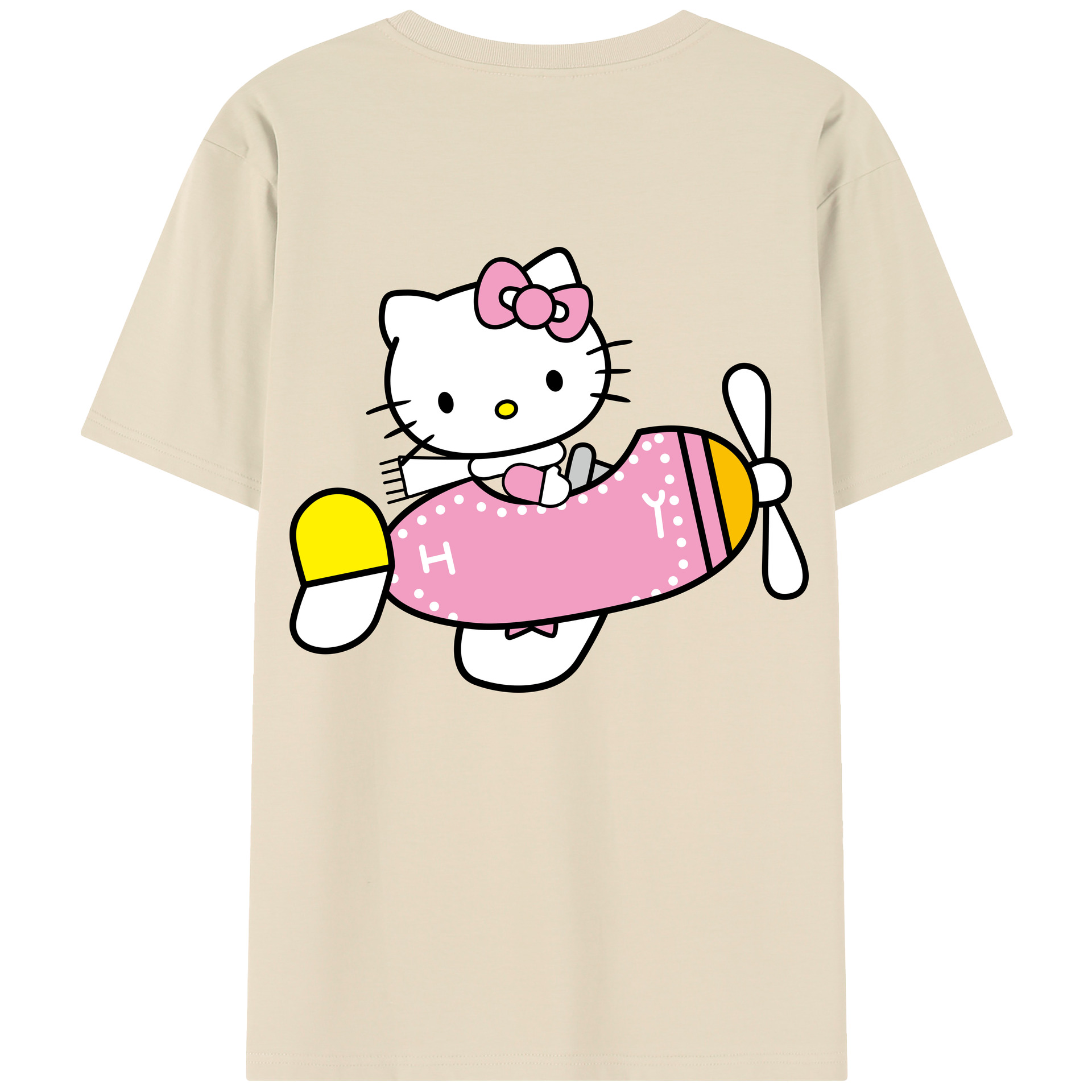 （画像用） Hello Kitty ハローキティ 綿100％半袖Tシャツ（背面プリント）
