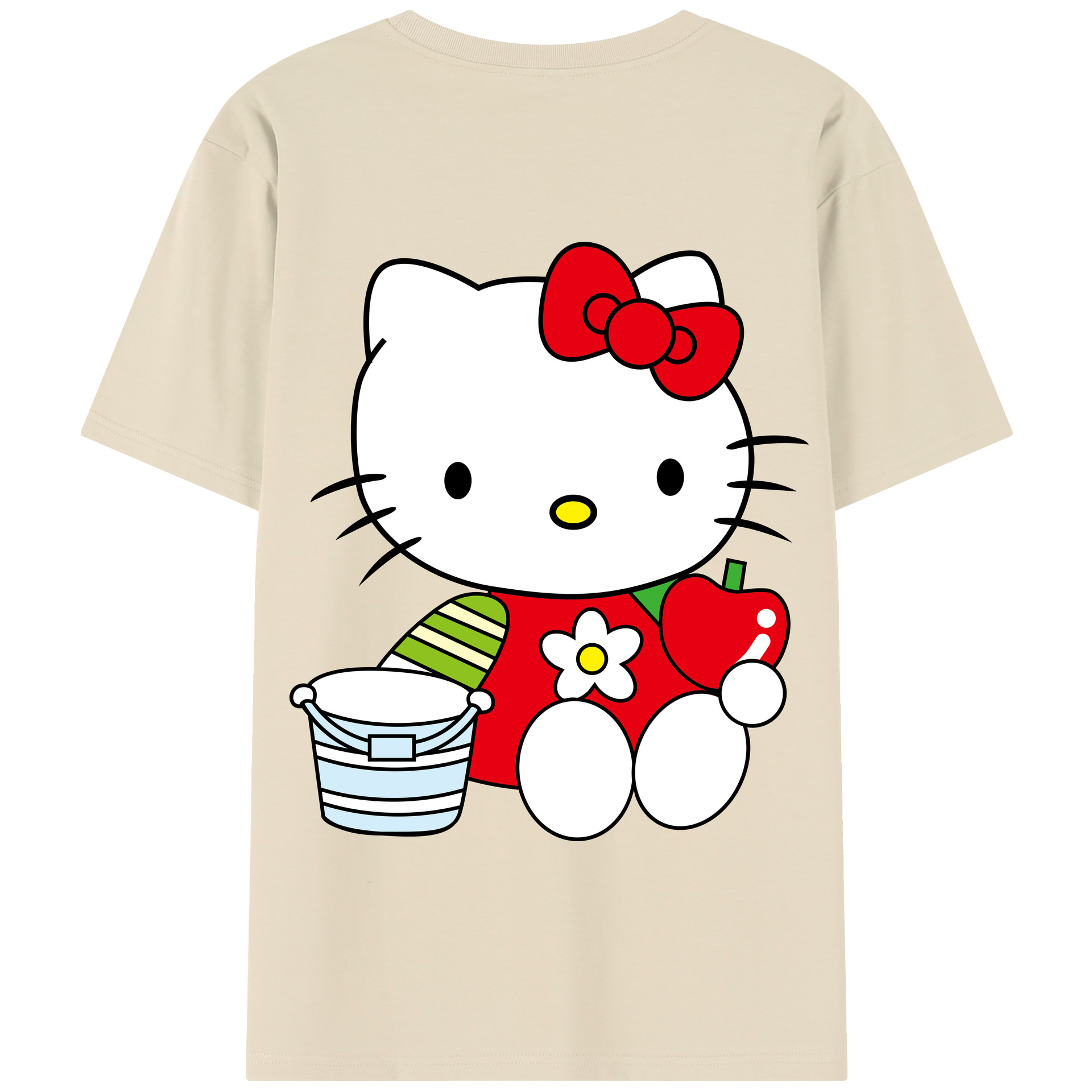 （画像用） Hello Kitty ハローキティ 綿100％半袖Tシャツ（背面プリント）