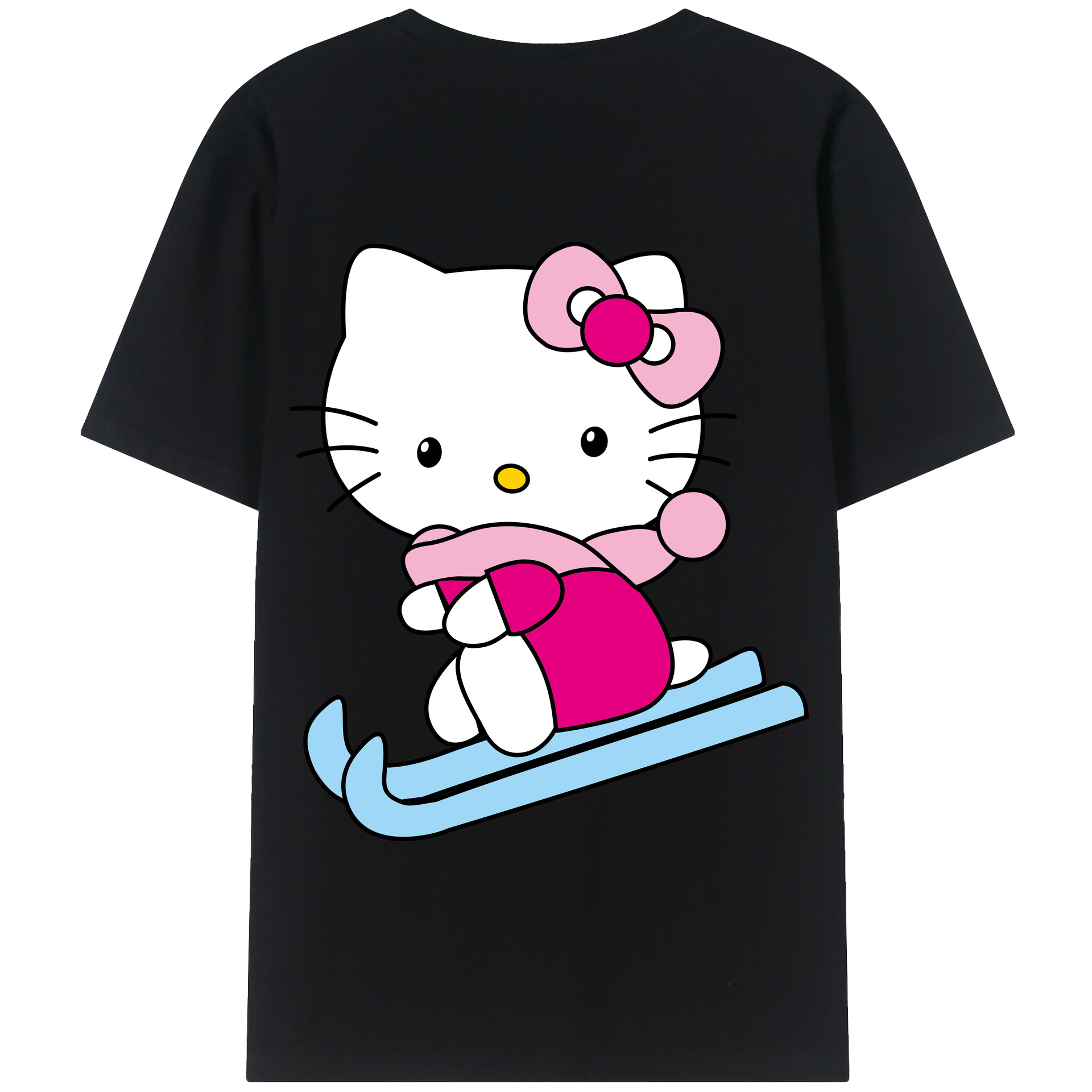 （画像用） Hello Kitty ハローキティ 綿100％半袖Tシャツ（背面プリント）