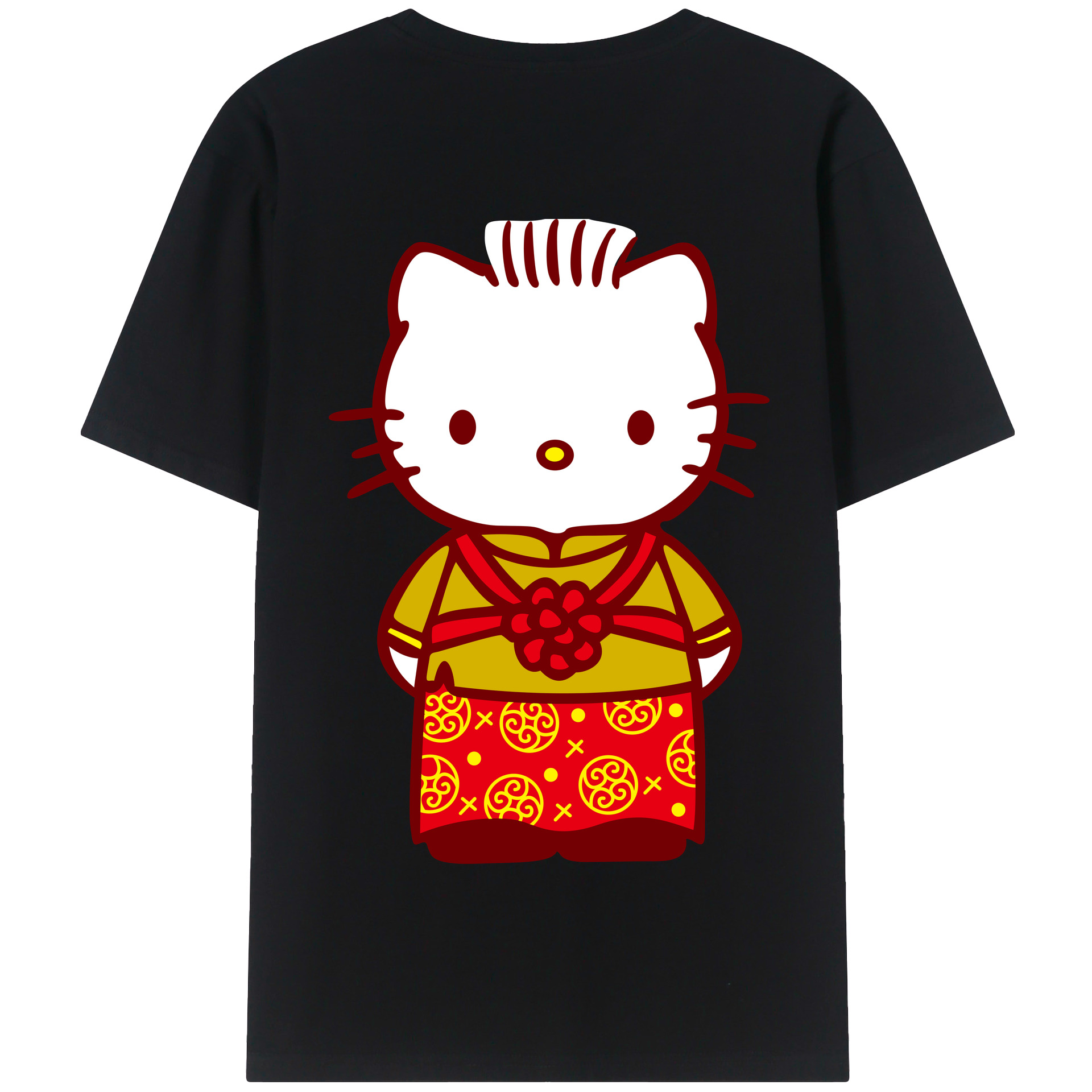 （画像用） Hello Kitty ハローキティ 綿100％半袖Tシャツ（背面プリント）