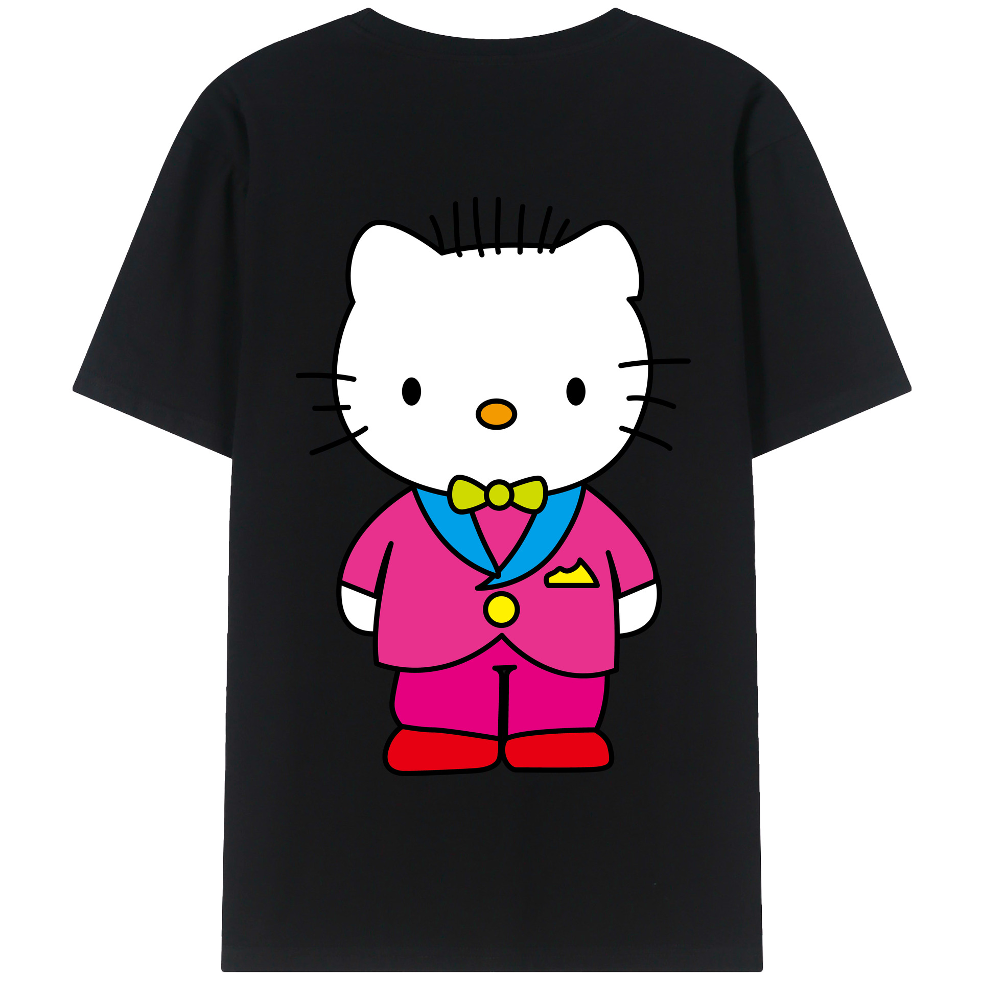 （画像用） Hello Kitty ハローキティ 綿100％半袖Tシャツ（背面プリント）