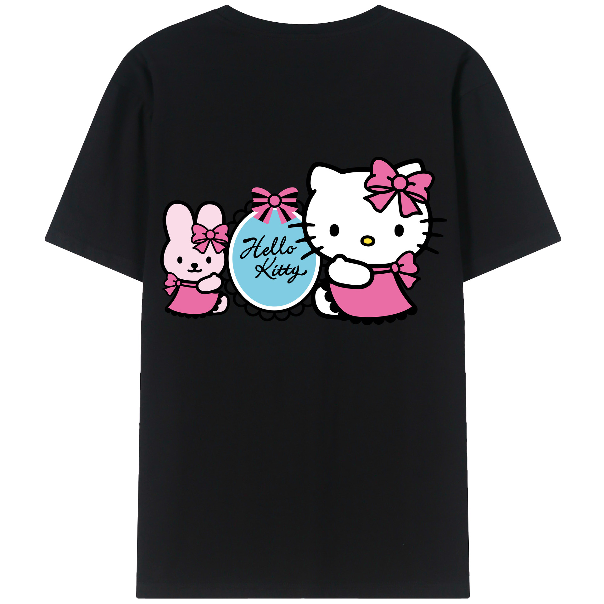 （画像用） Hello Kitty ハローキティ 綿100％半袖Tシャツ（背面プリント）