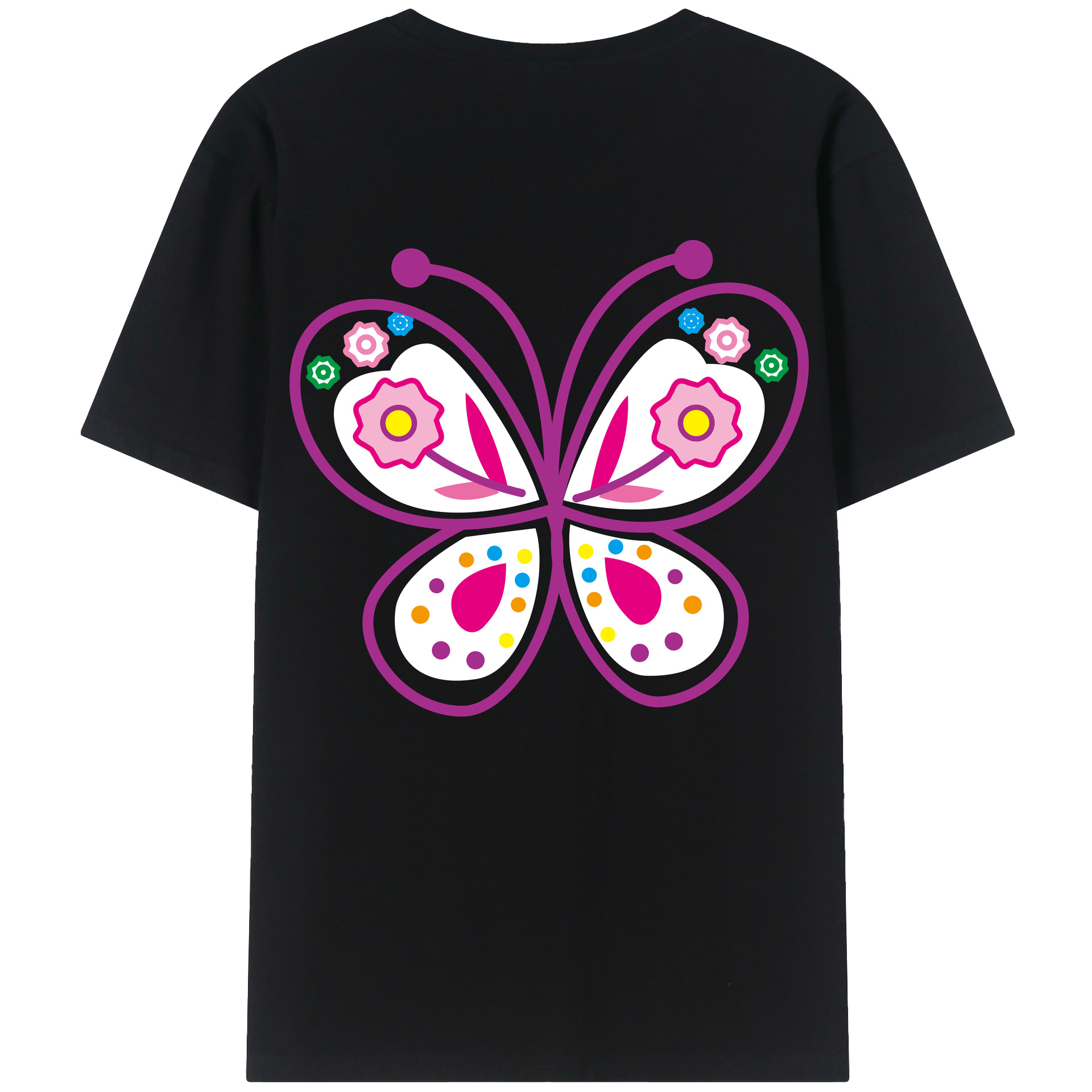（画像用） Hello Kitty ハローキティ 綿100％半袖Tシャツ（背面プリント）