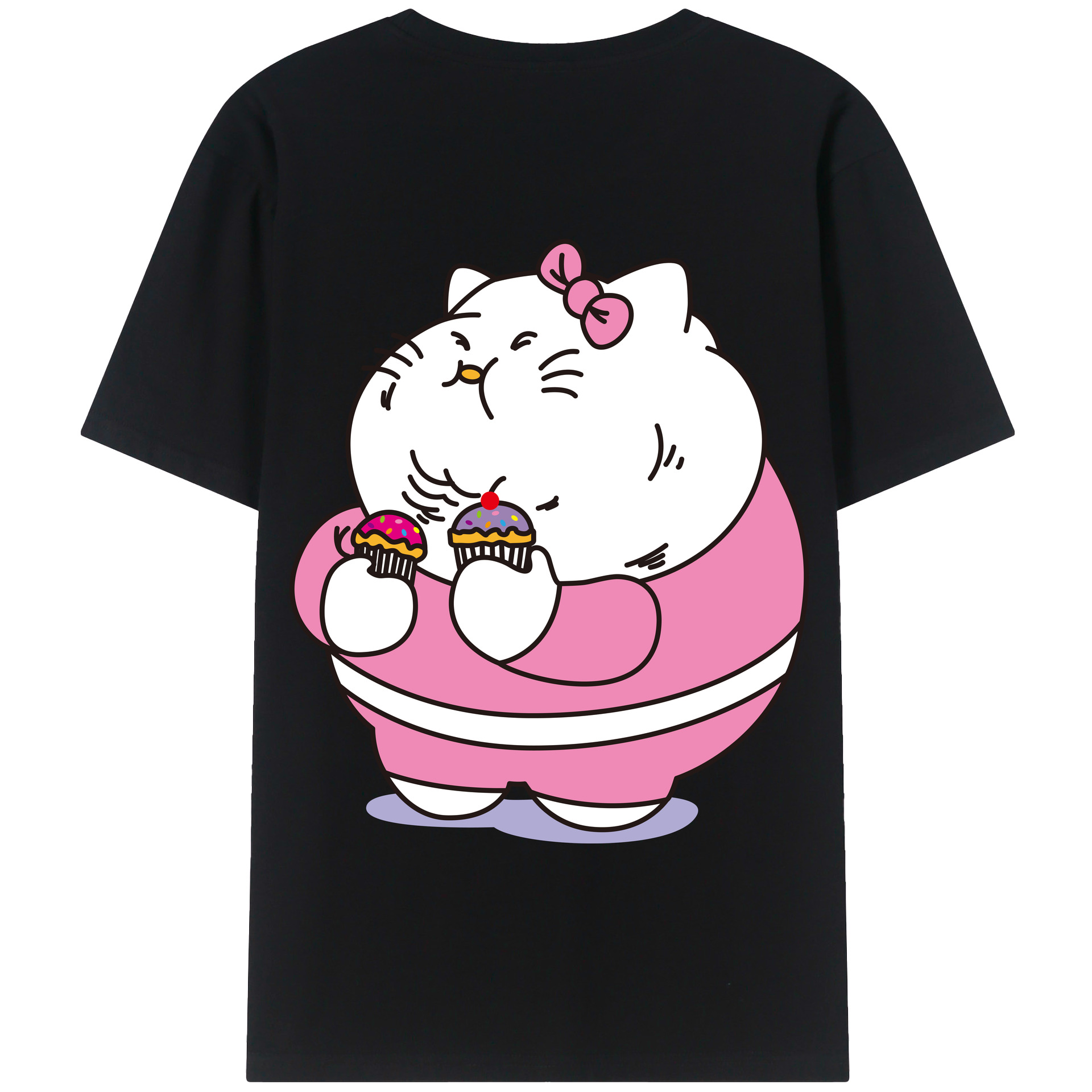 （画像用） Hello Kitty ハローキティ 綿100％半袖Tシャツ（背面プリント）