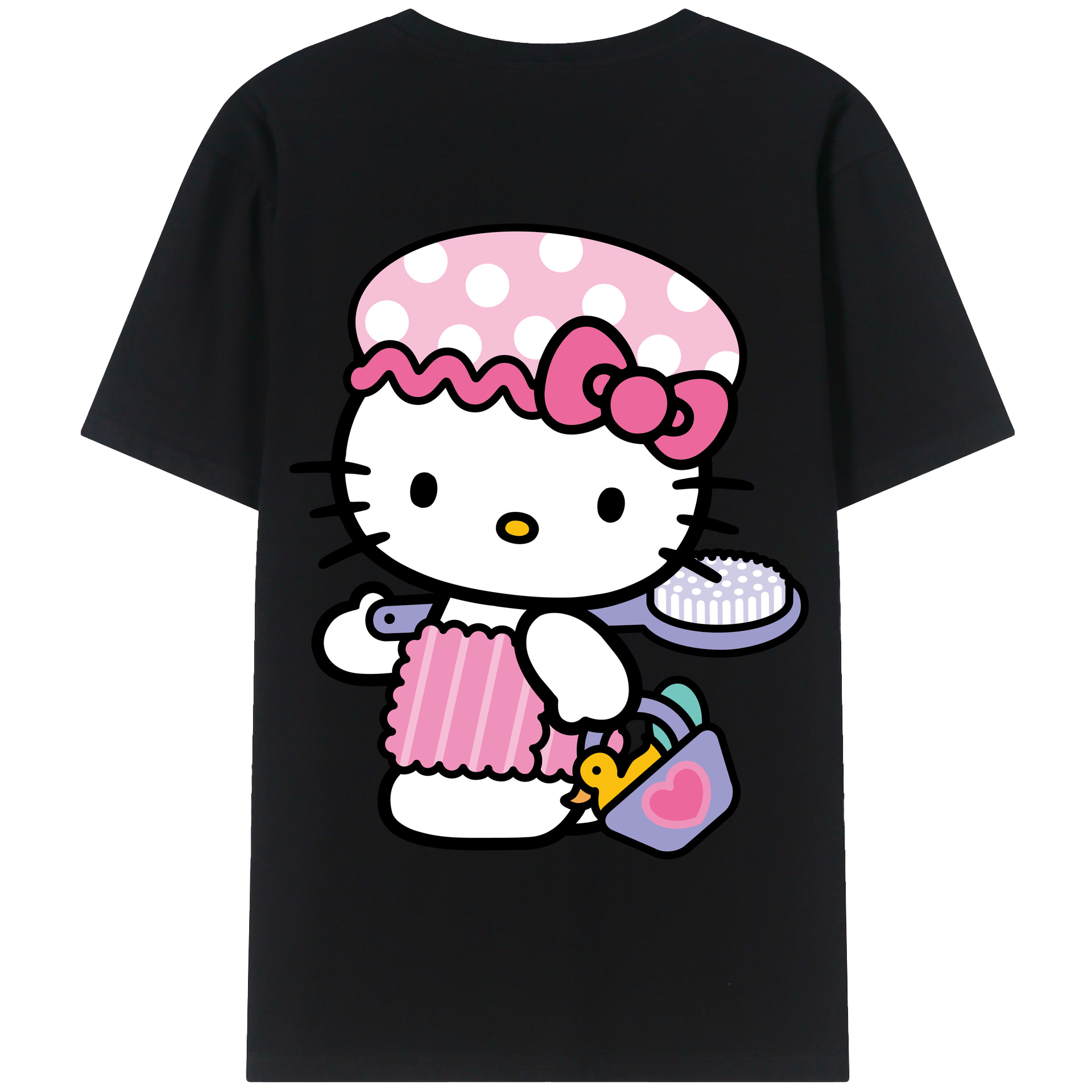 （画像用） Hello Kitty ハローキティ 綿100％半袖Tシャツ（背面プリント）