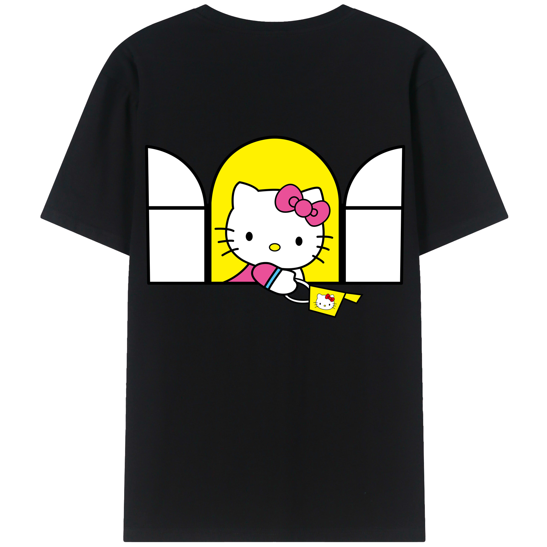（画像用） Hello Kitty ハローキティ 綿100％半袖Tシャツ（背面プリント）