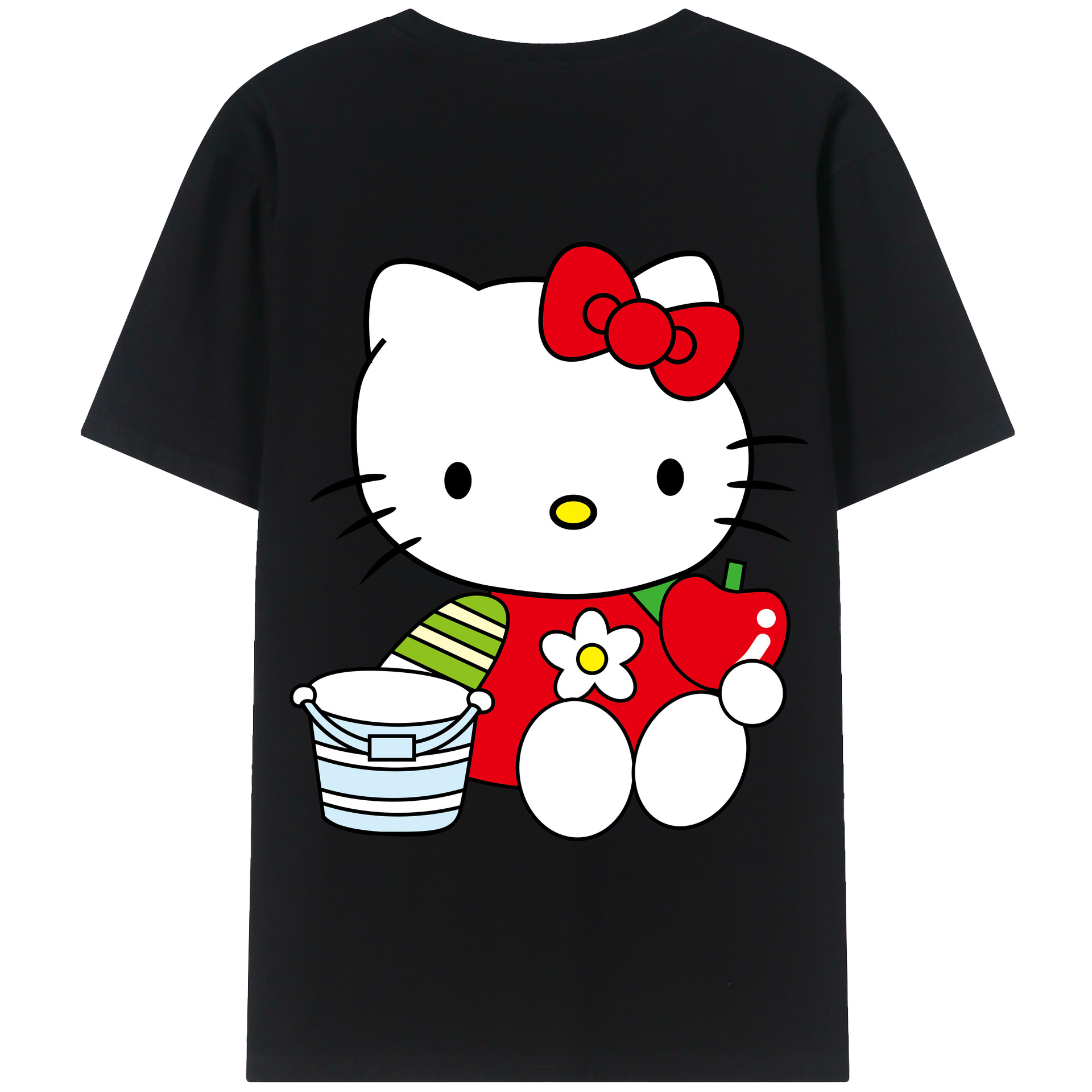 （画像用） Hello Kitty ハローキティ 綿100％半袖Tシャツ（背面プリント）
