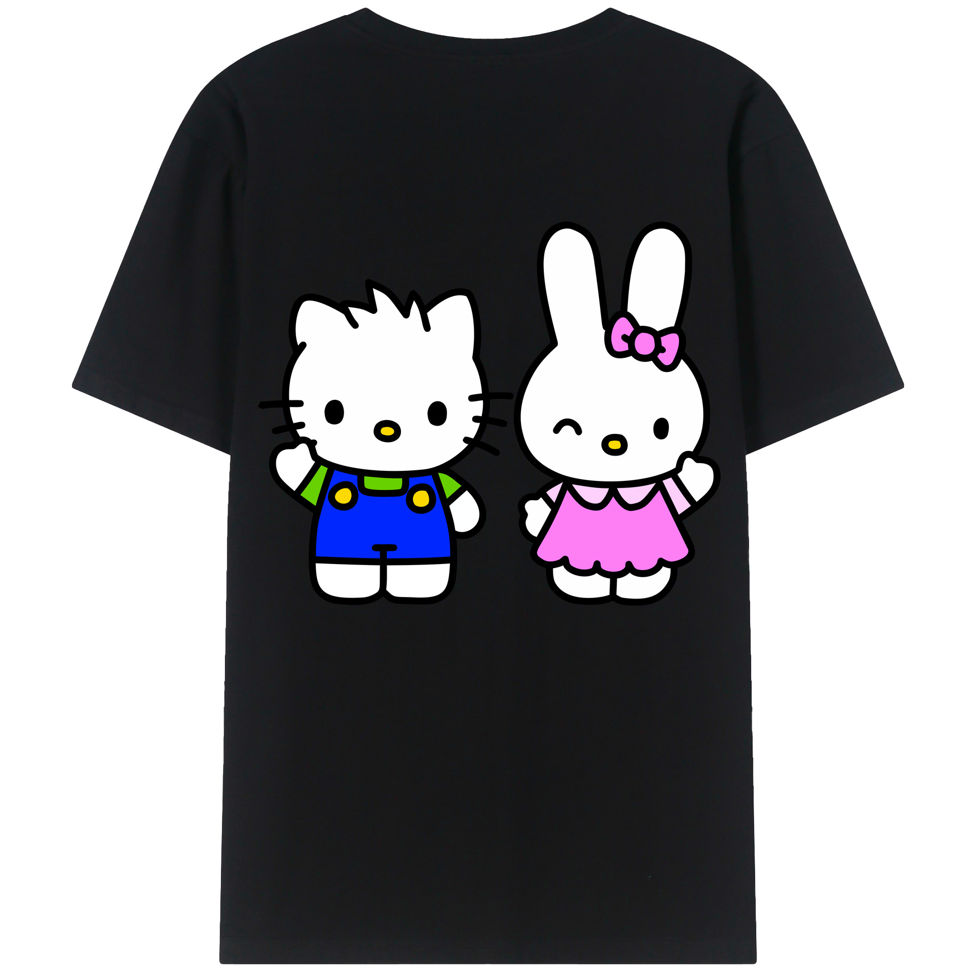 （画像用） Hello Kitty ハローキティ 綿100％半袖Tシャツ（背面プリント）
