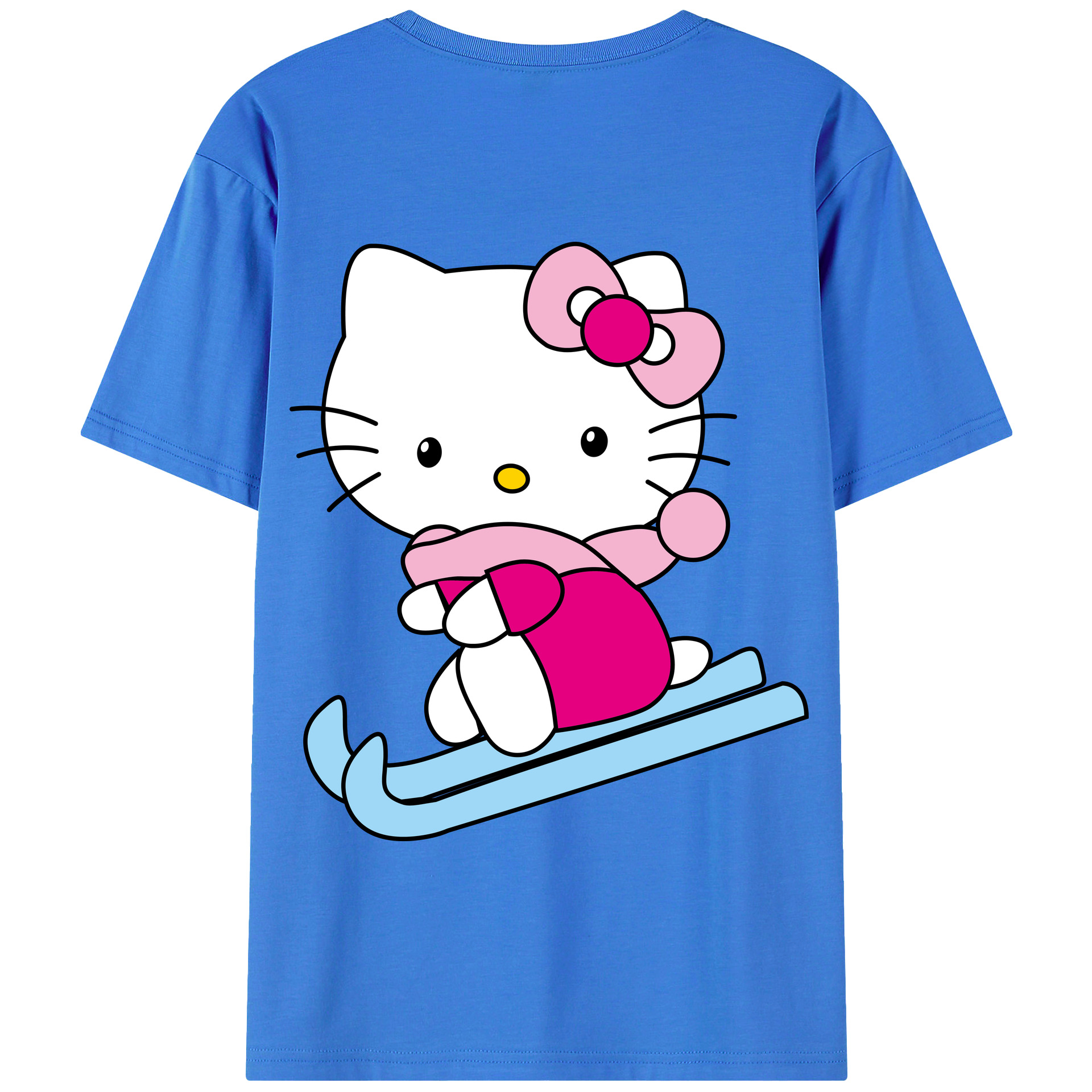 （画像用） Hello Kitty ハローキティ 綿100％半袖Tシャツ（背面プリント）
